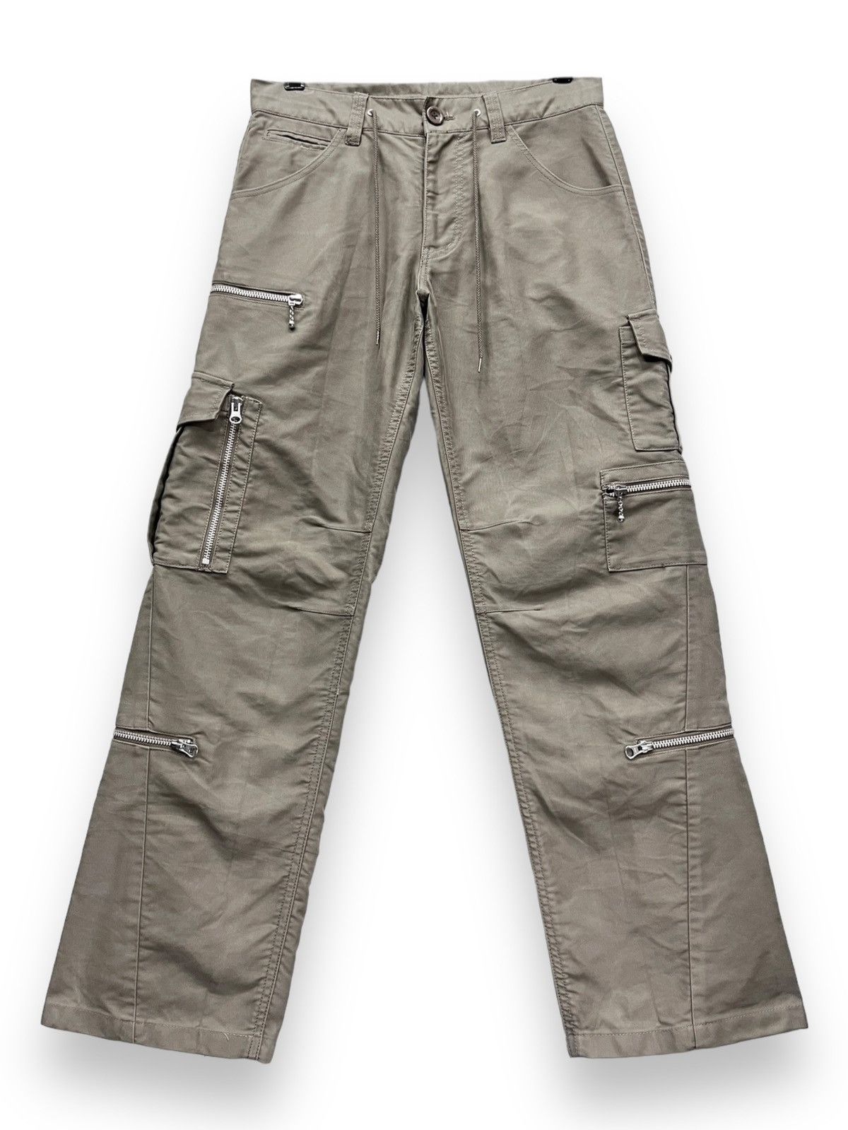 Japanese Brand 🔥FYE 12 Pocket MODERN LOVERS Punk Zippers Cargo Pants Size US 29 - 2 Thumbnail