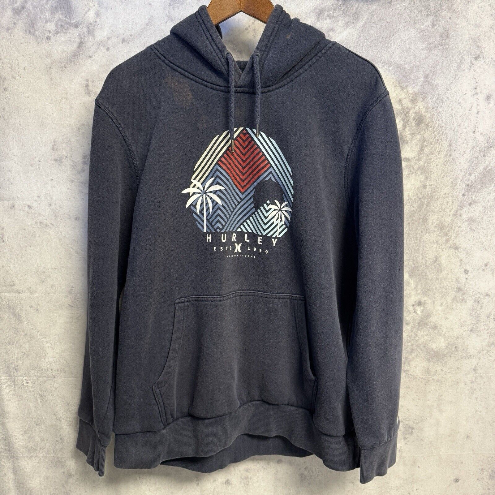Hurley Hurley Hoodie Mens Large Blue Surf Skate Sweatshirt Size US L / EU 52-54 / 3 - 1 Thumbnail