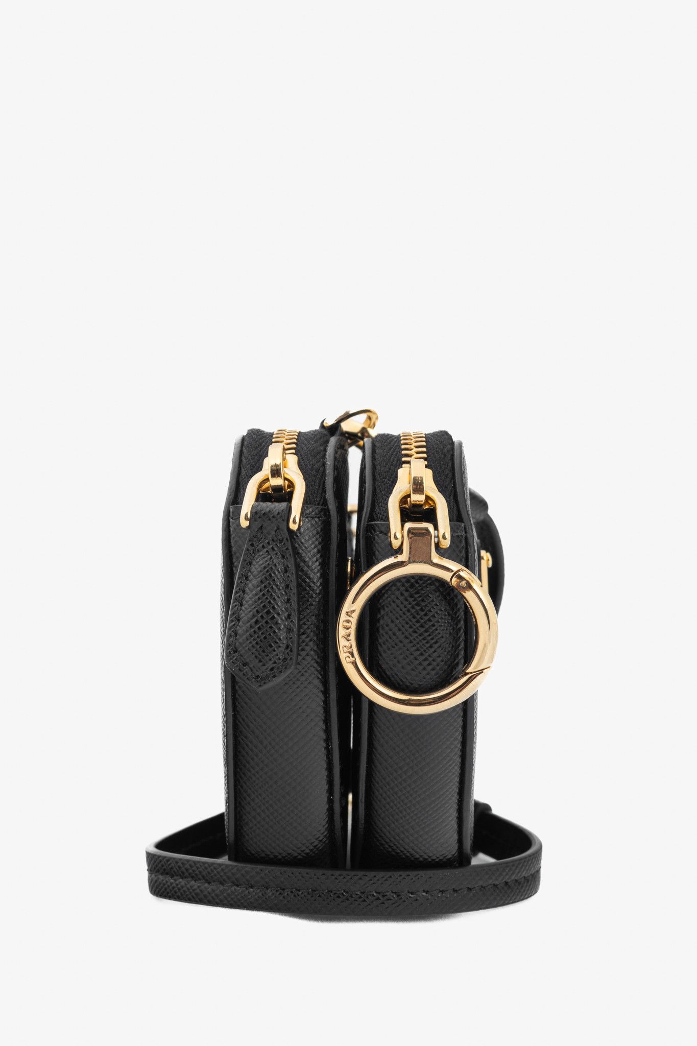 Prada Prada Nero Saffiano Leather Mini Heart Pouch Size ONE SIZE - 2 Thumbnail