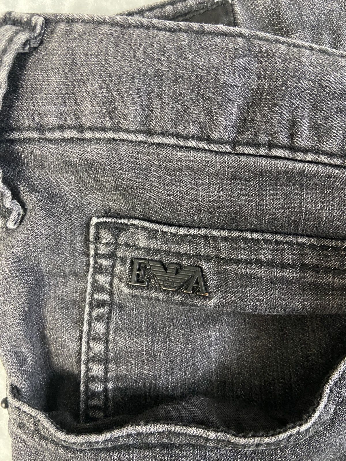 Emporio Armani Emporio Armani Grey Slim Fit Jeans Size US 31 - 4 Thumbnail