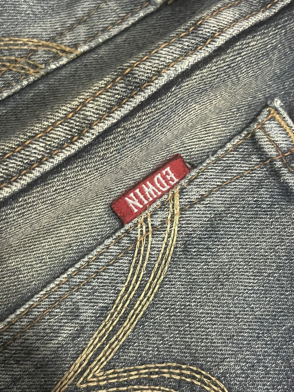 Tornado Mart Vintage Japanese Edwin XVS Dark Blue Faded Washed Flare Jean Size US 28 / EU 44 - 9 Thumbnail