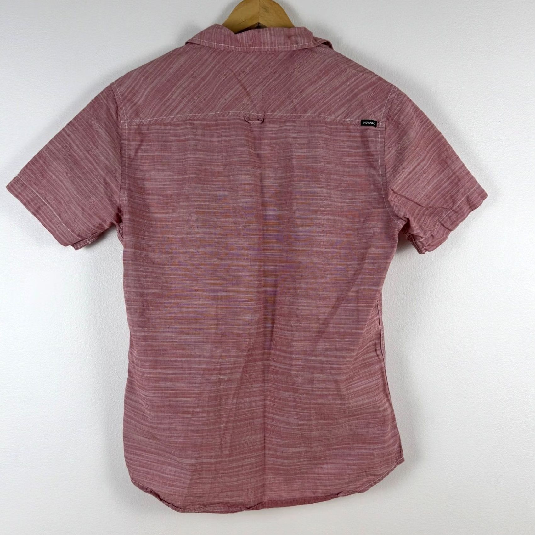 Vintage TONY HAWK Shirt Men Red Stripe Short Sleeve Button-Up Cotton Regular Size US M / EU 48-50 / 2 - 2 Thumbnail