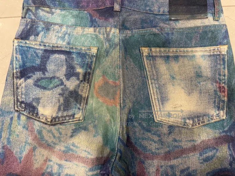 Our Legacy Our Legacy Stained patterned printed jeans Size US 31 - 4 Thumbnail