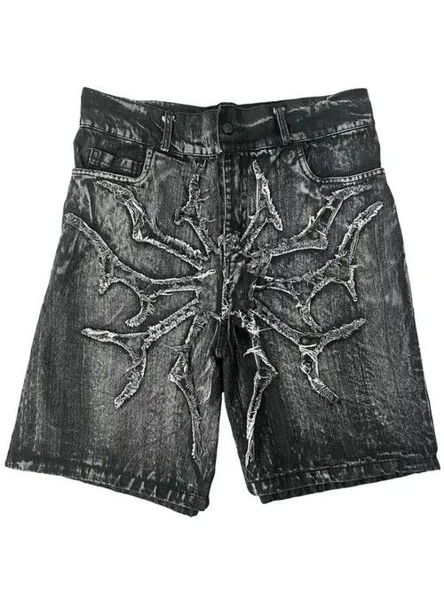 Japanese Brand Kimiko x Airi Baggy Embroidered Shorts Size US 30 / EU 46 - 5 Thumbnail