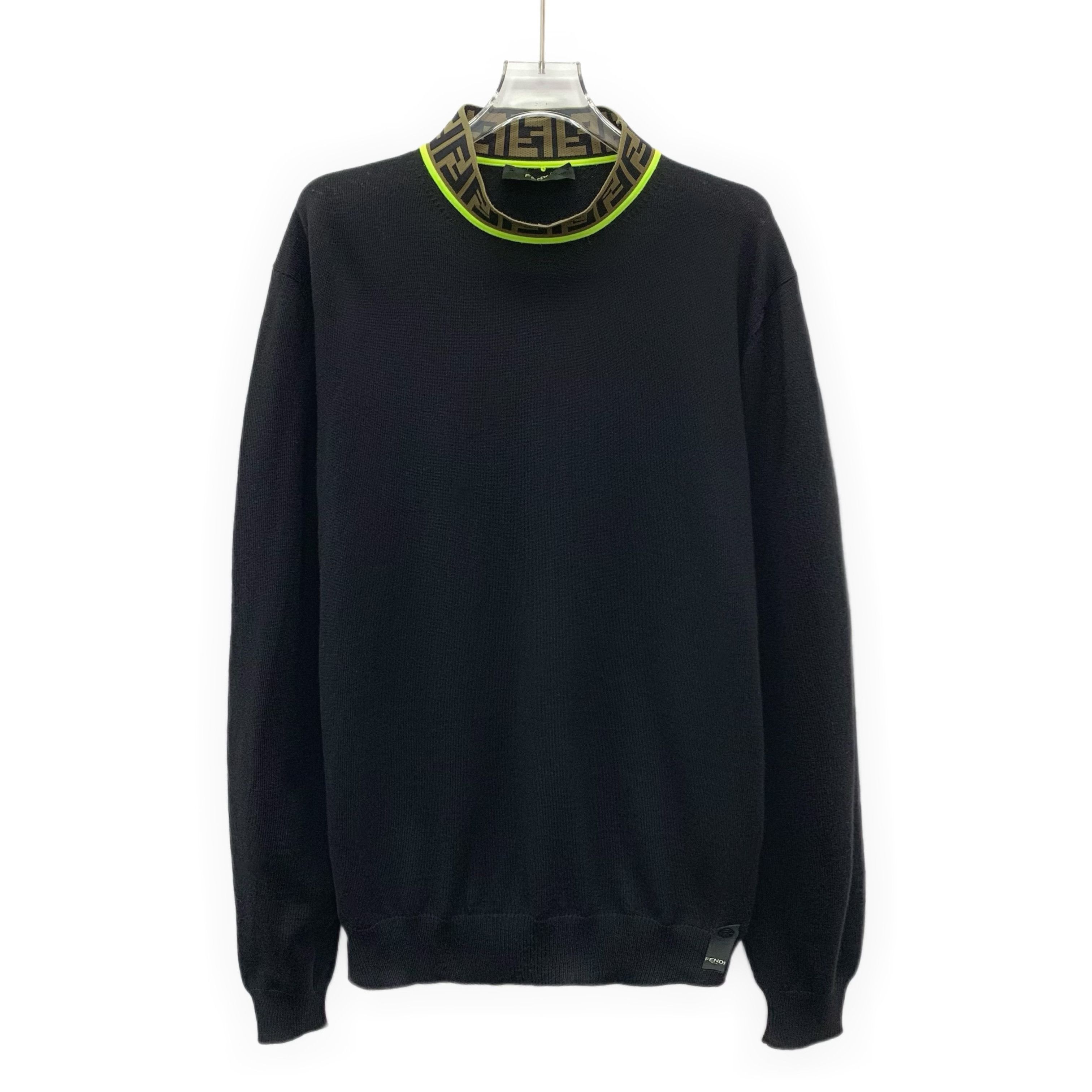 Fendi Fendi FF Collar Wool Knit Black (L) Size US L / EU 52-54 / 3 - 1 Thumbnail
