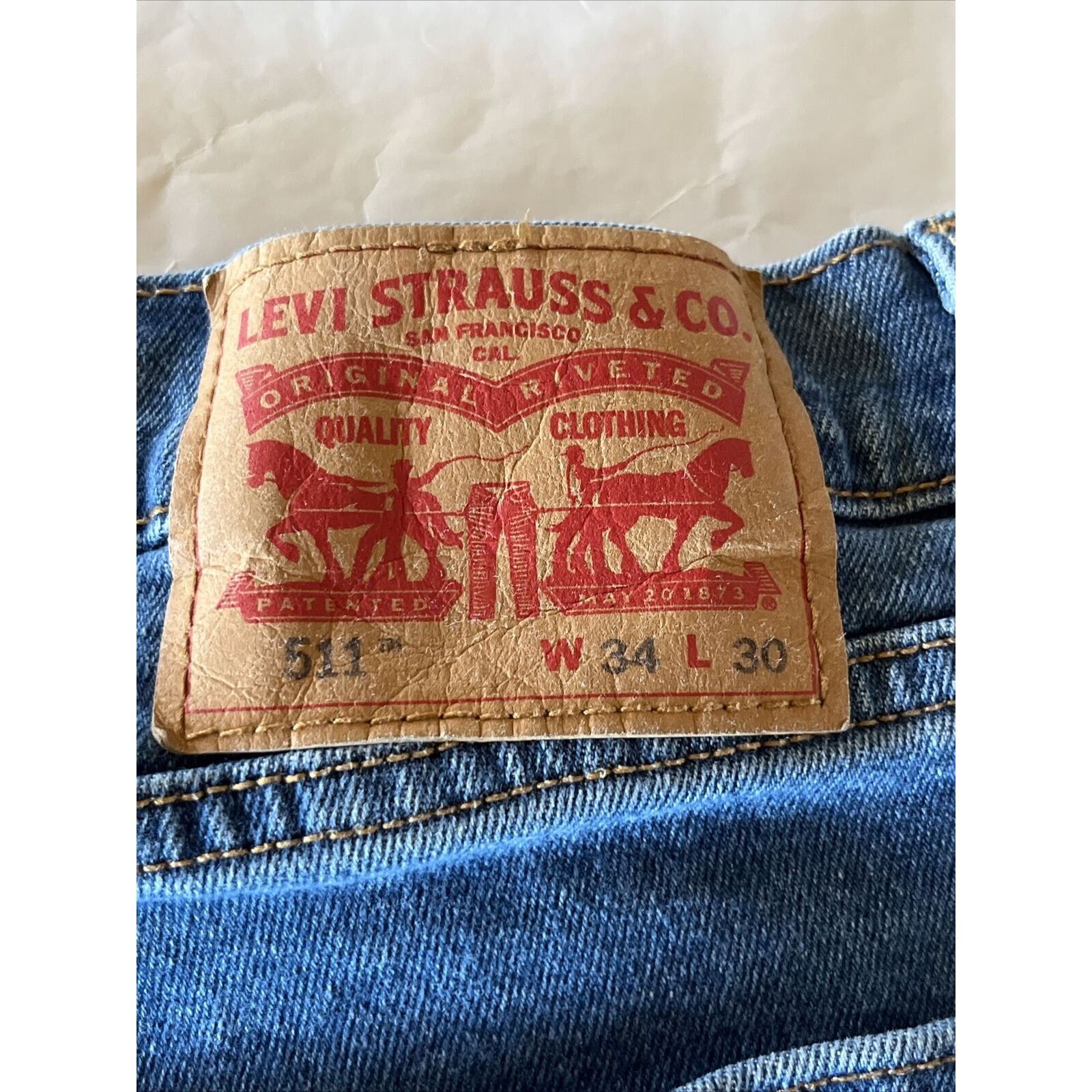 Levi's Levi's 511 Jeans Mens 34x30 Blue Slim Medium Wash Denim Y2k Size US 34 / EU 50 - 2 Thumbnail