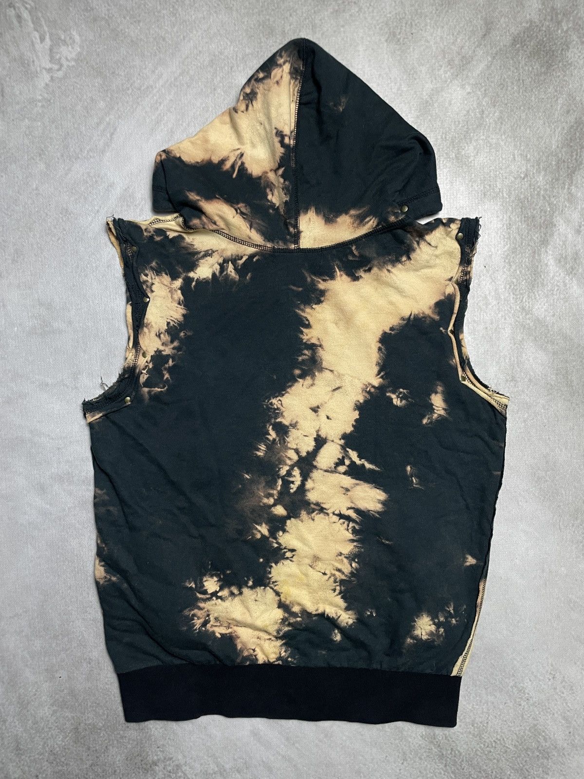 BUFFALO BOBS 2000’s In The Attic - Smooke Pattern Vkei Style Hooded Vest Size US M / EU 48-50 / 2 - 11 Thumbnail