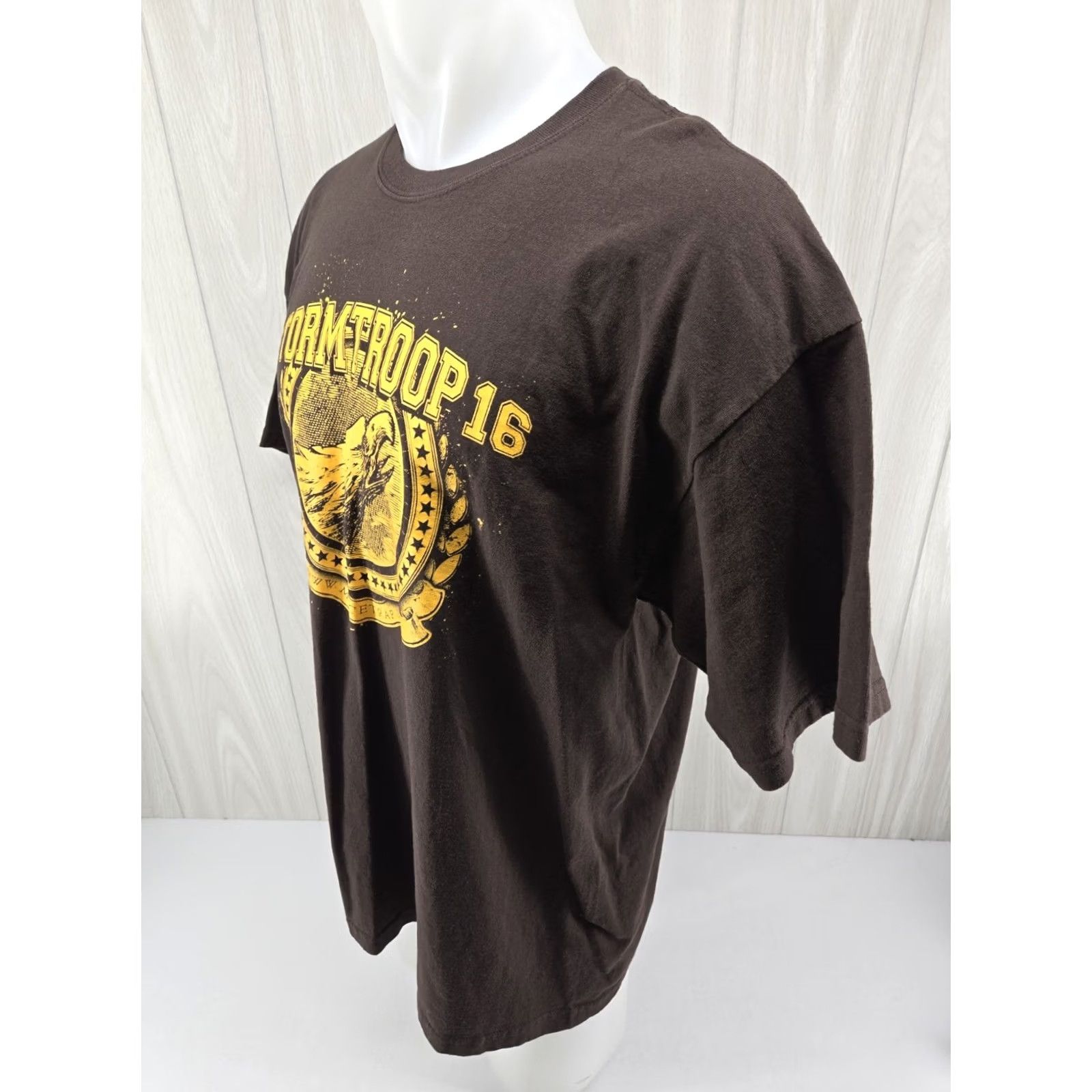 Gildan VINTAGE Gildan Stormtrooper 16 Steel Cage Justice Rare 2000’s Brown T-Shirt XL Mens Cotton Crew Neck Short Sleeve Graphic Print Size US XL / EU 56 / 4 - 6 Thumbnail