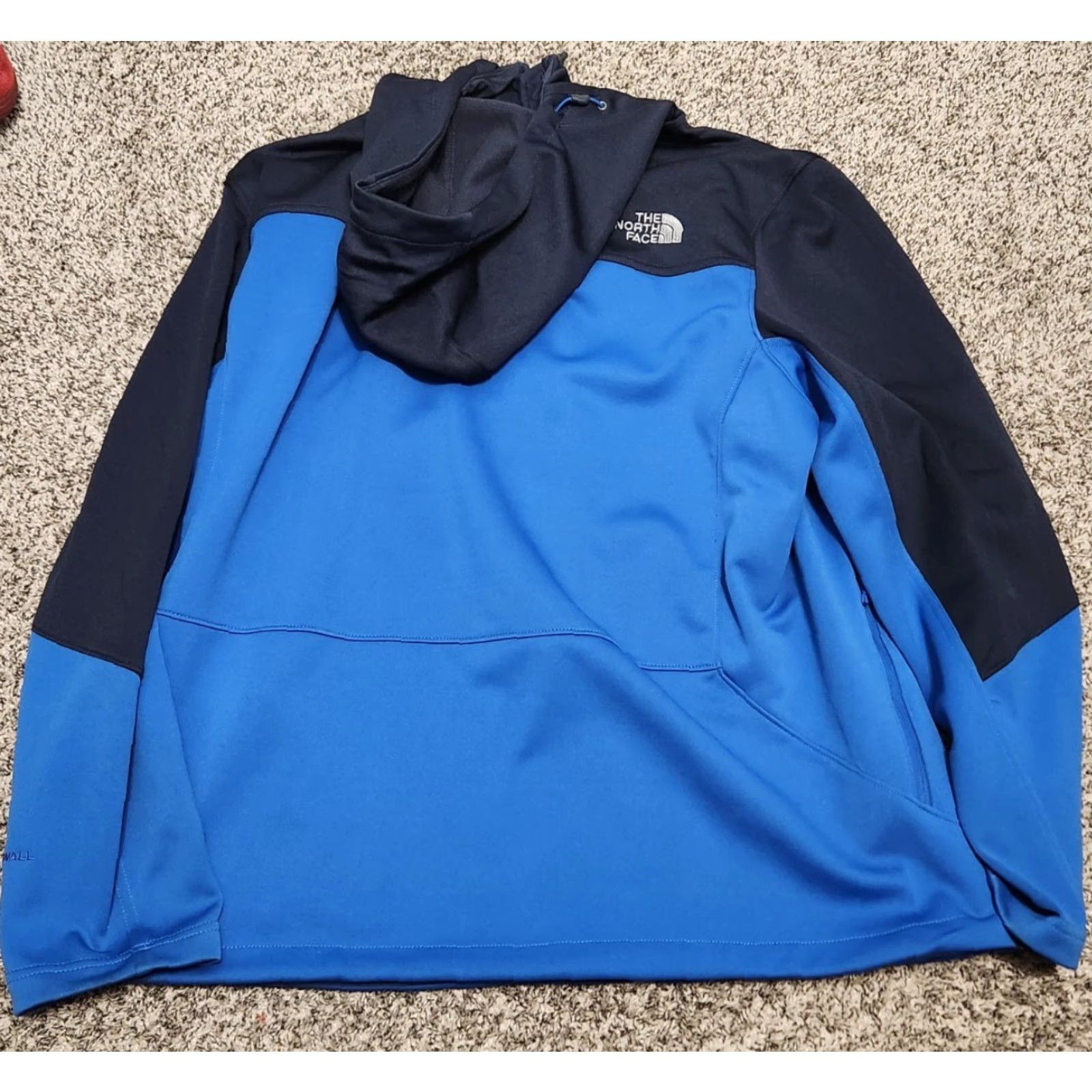 The North Face The North Face Mens Jacket Windwall Blue XL Full Zip Fleece Lined Soft Shell Hooded Windbreaker Logo Casual Regular Zip Front Size US XL / EU 56 / 4 - 2 Thumbnail