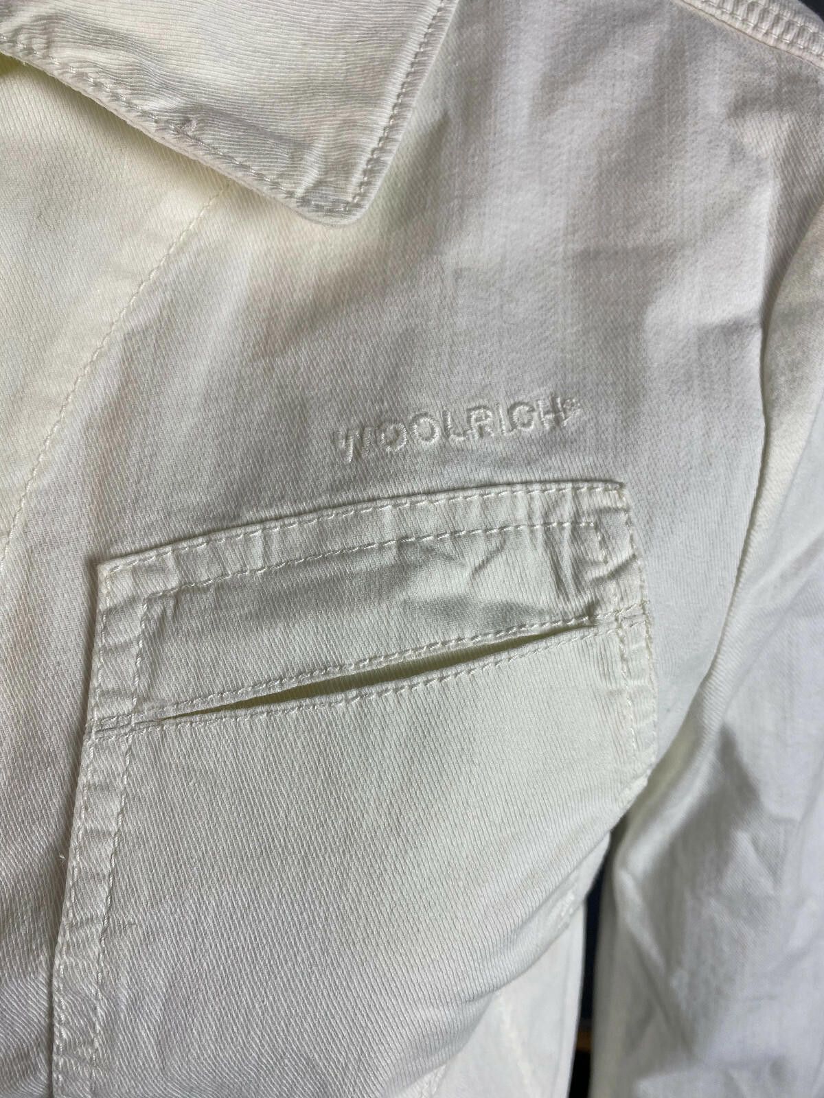 Woolrich Woolen Mills Ladies Woolrich White Cotton Blazer Jacket Size L Size L / US 10 / IT 46 - 3 Thumbnail