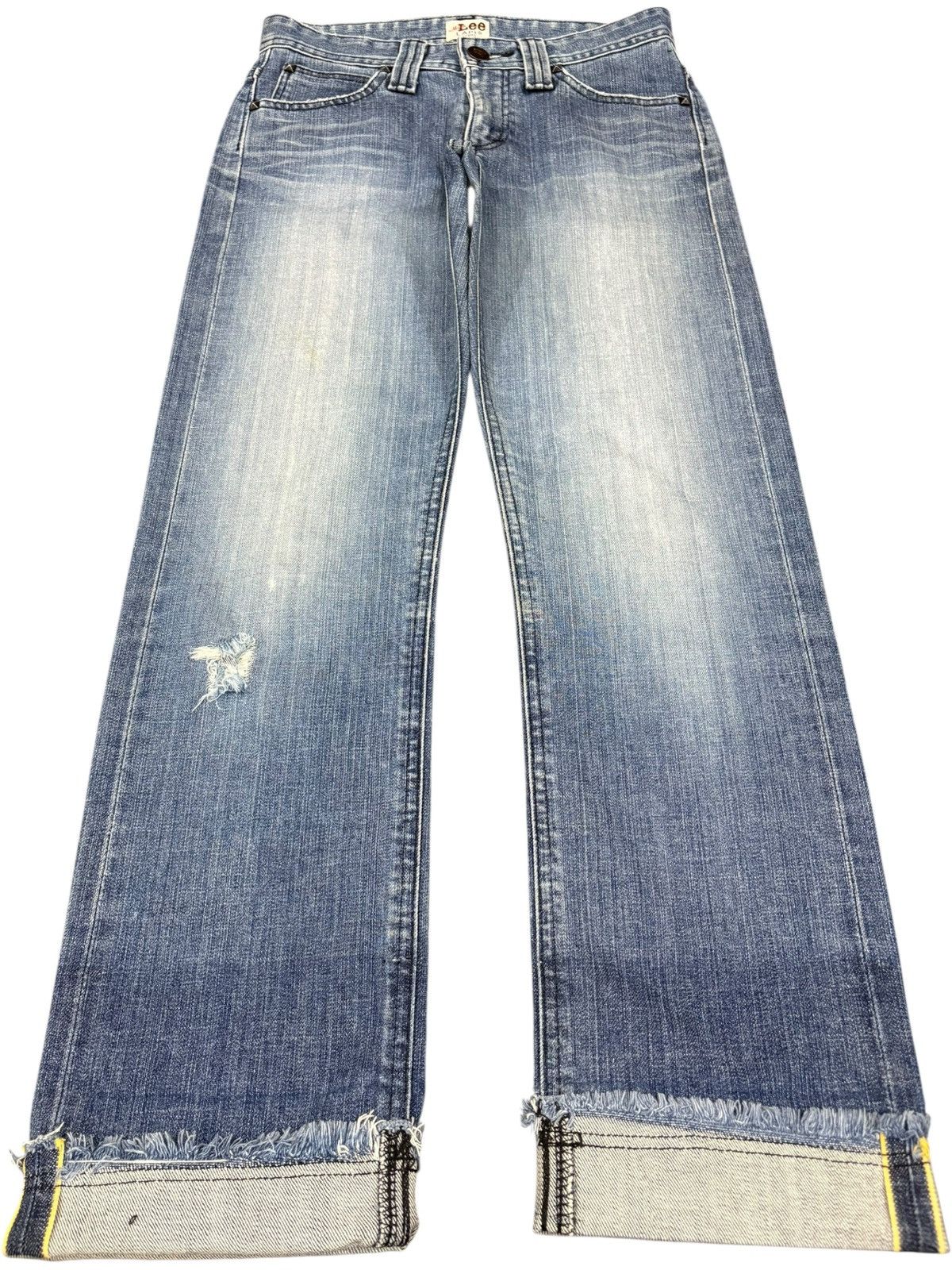 Lee Vintage Lee Lapis Selvedge Distressed Jeans Size US 27 - 1 Thumbnail
