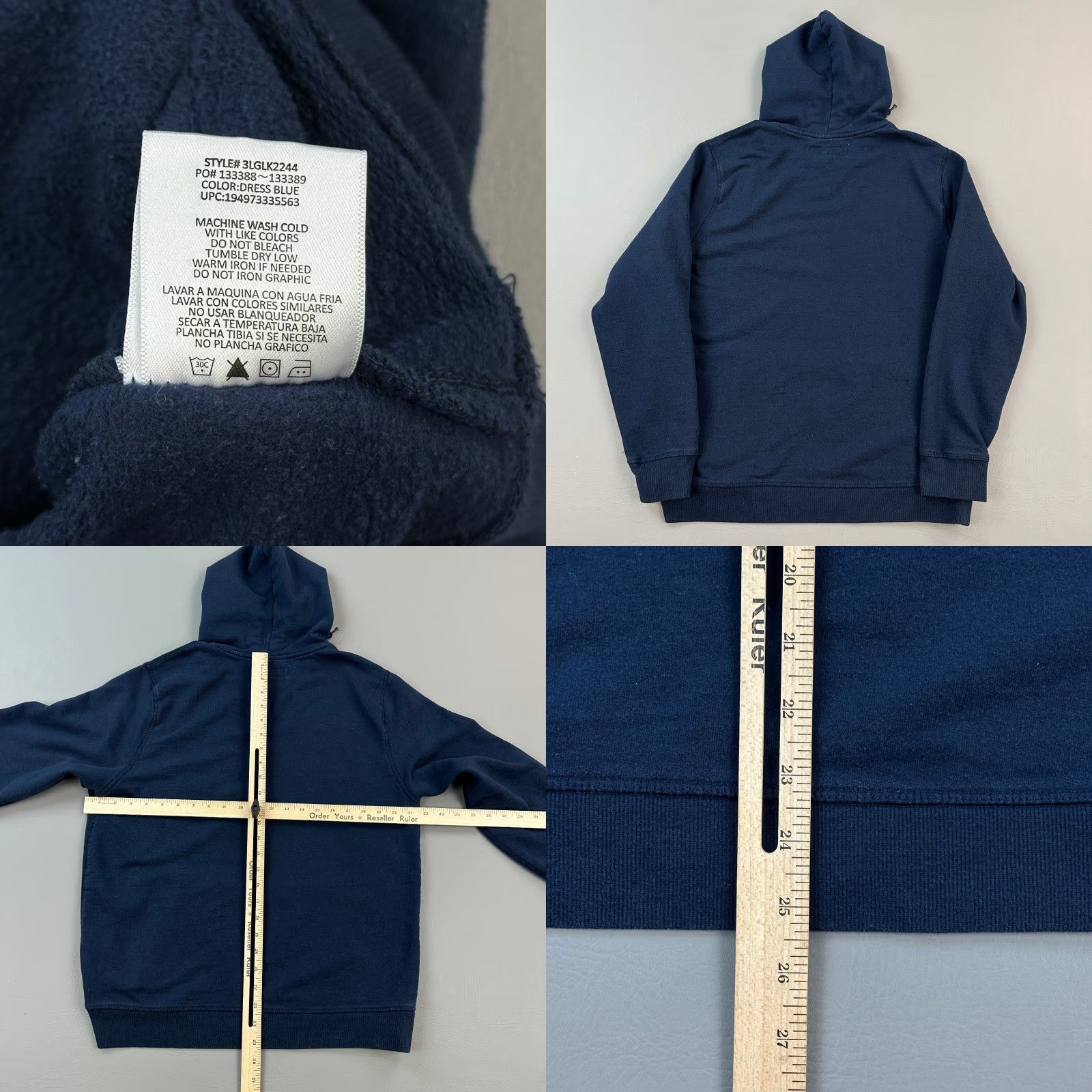 Levi's VINTAGE Levis Hoodie Mens Large Navy Fleece Graphic Logo Red Tab Pullover Outdoor Size US L / EU 52-54 / 3 - 8 Thumbnail