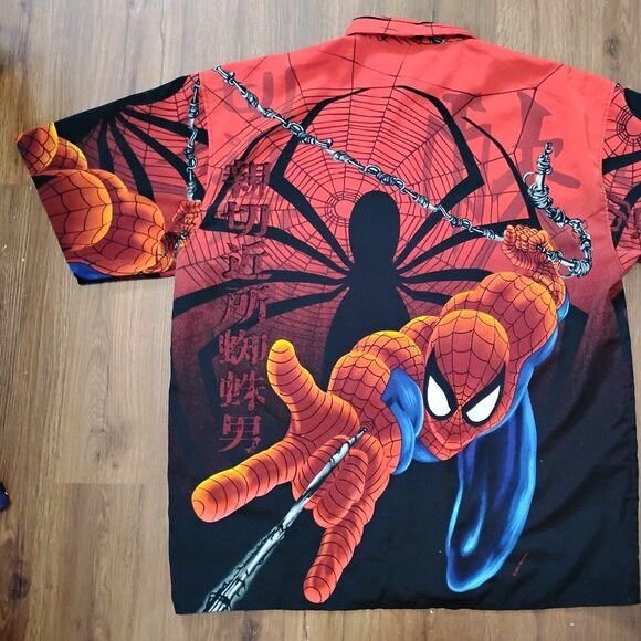 Changes Vintage Y2K Changes Spider Man Button Shirt Size US XXL / EU 58 / 5 - 8 Thumbnail