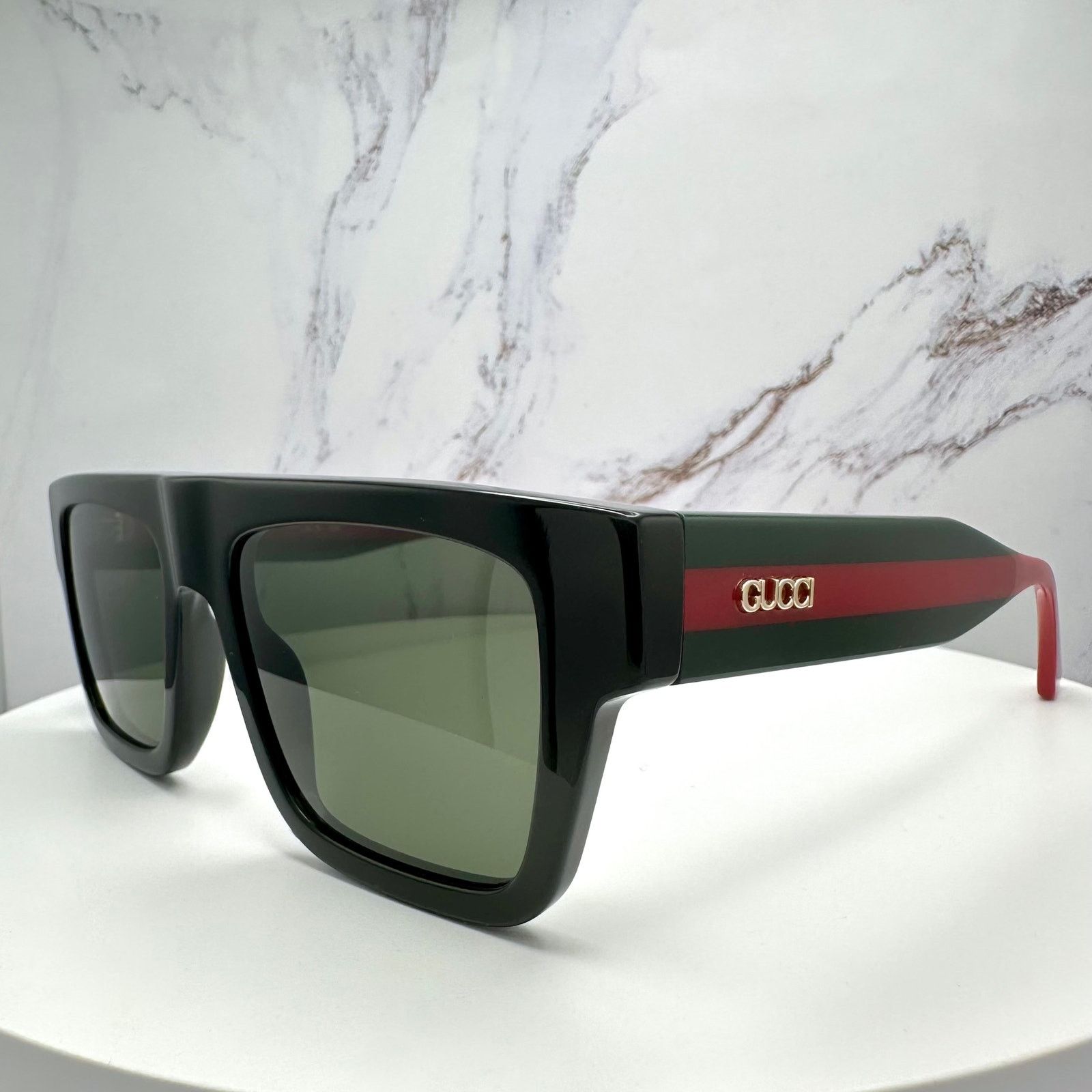 Gucci New GUCCI Sunglasses Black Classic Web Arm Authentic 2025 Size ONE SIZE - 15 Thumbnail