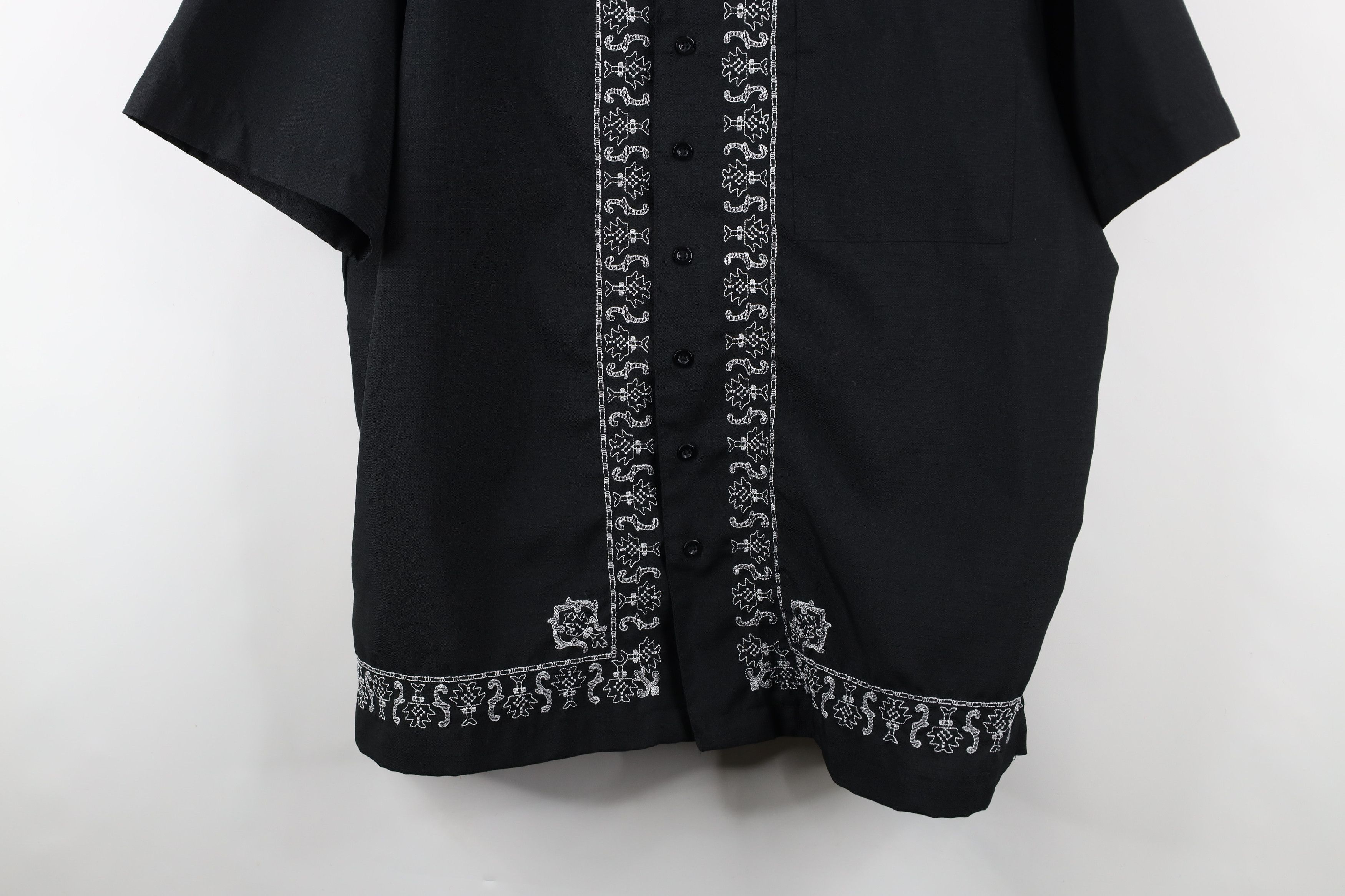 Vintage Vintage 90s Rockabilly Embroidered Short Sleeve Button Shirt Size US XXL / EU 58 / 5 - 3 Thumbnail