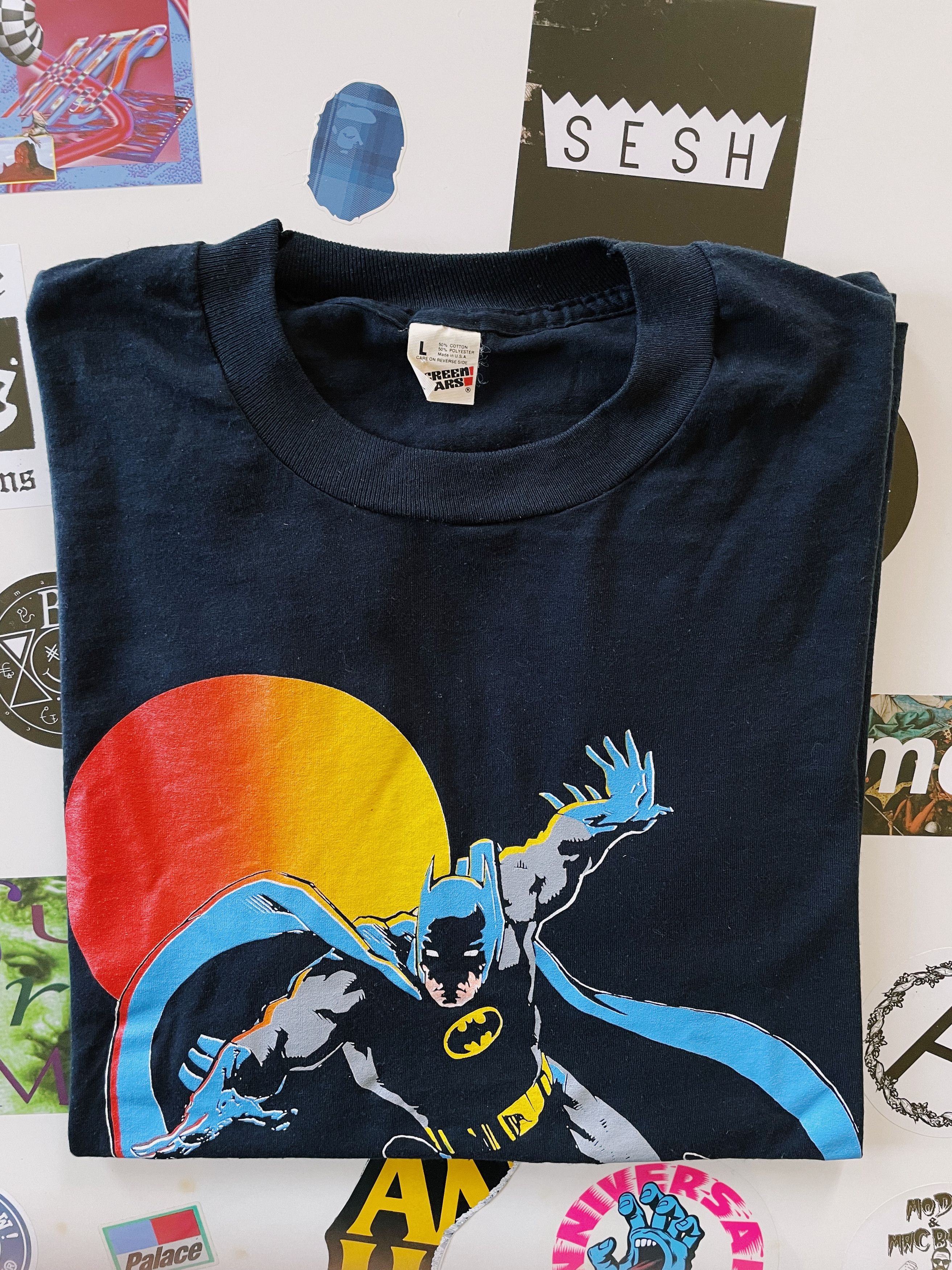 DC Comics Vintage 1989 Batman Screen Stars Promo T-shirt Black Size US L / EU 52-54 / 3 - 6 Thumbnail
