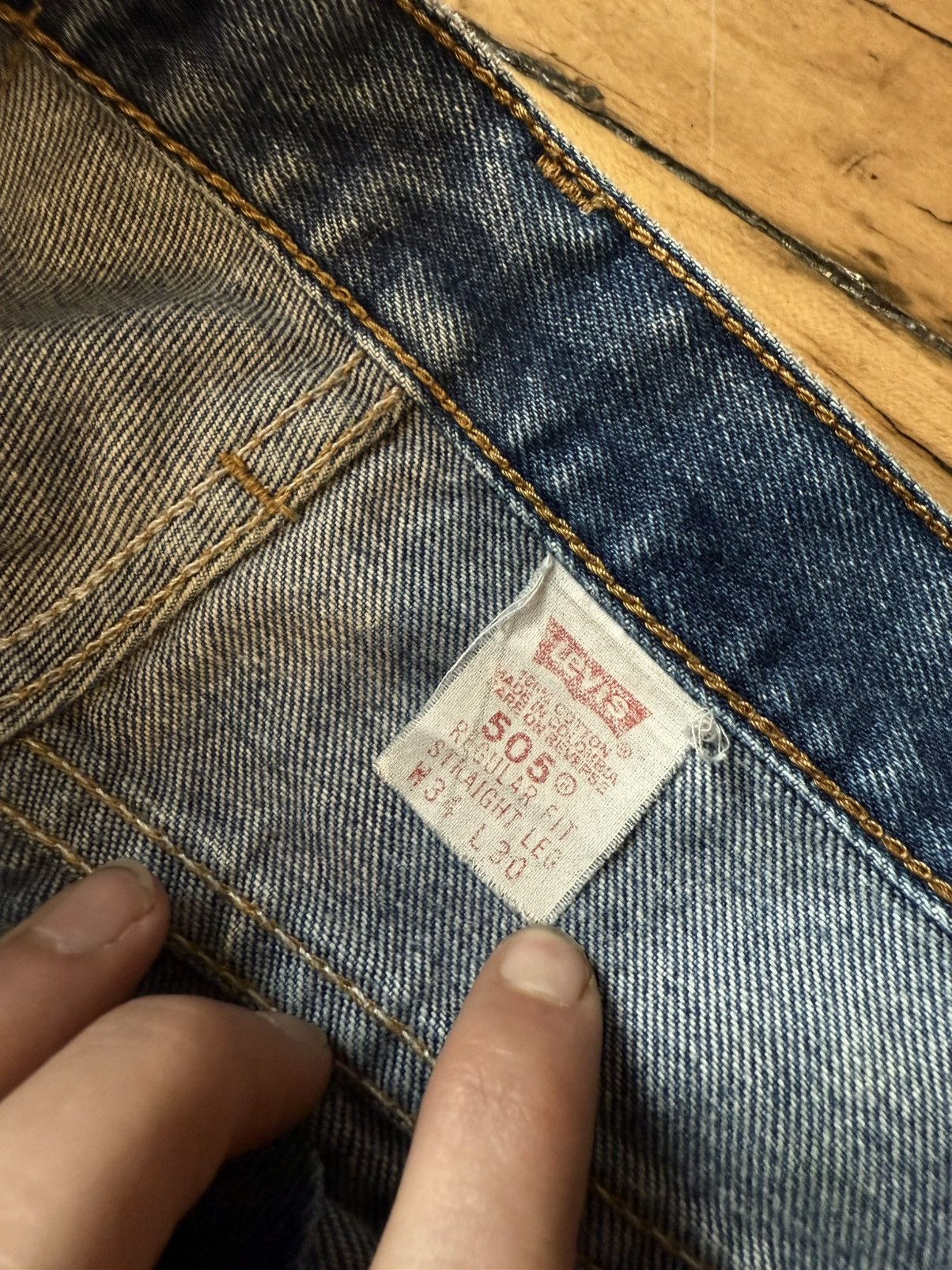 Levi's Vintage Early 2000's Levis 505xx Blue Faded Size US 34 / EU 50 - 7 Thumbnail