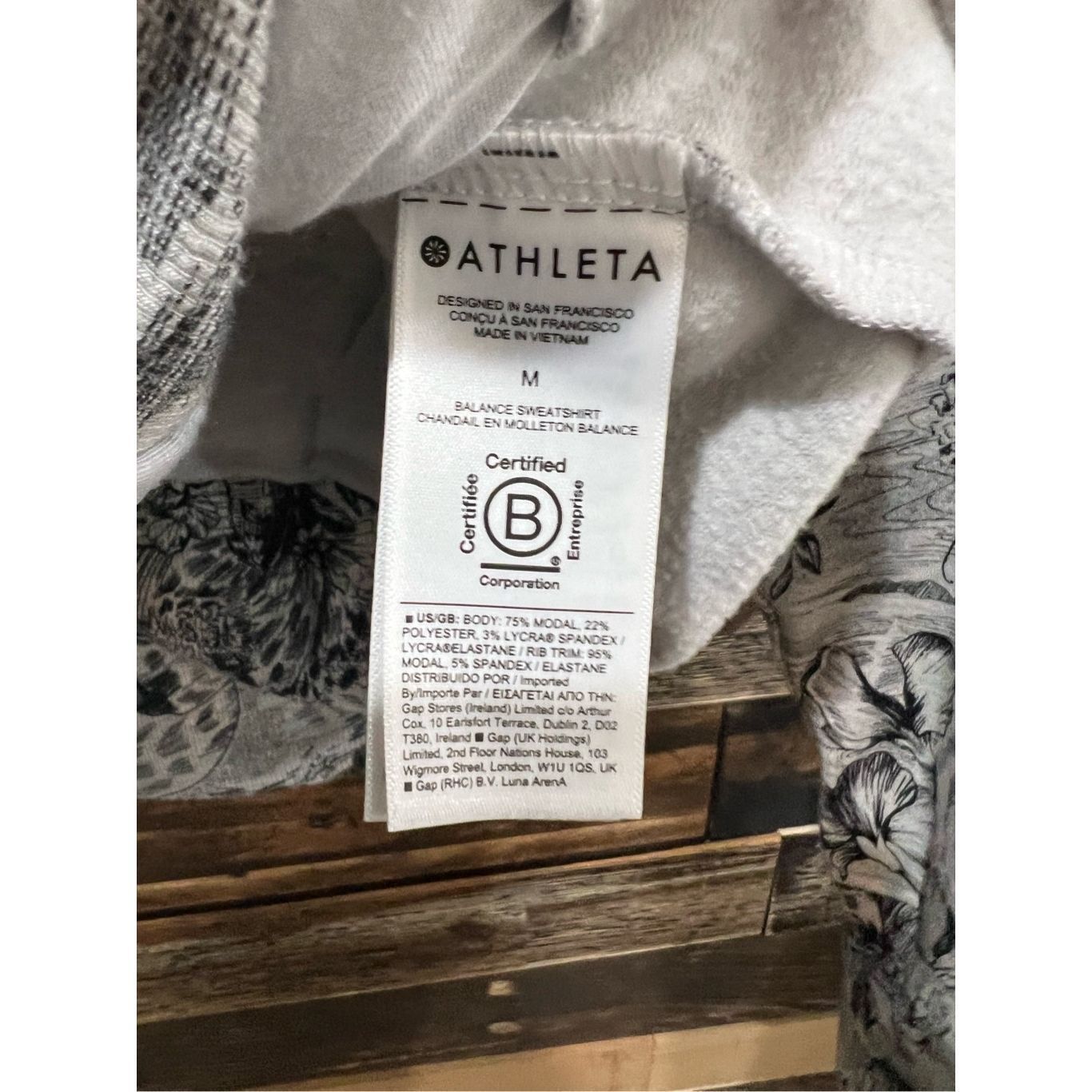 Athleta ATHLETA Balance Eden Floral Zipped Jacket Hoodie Sweatshirt Sz M Size M / US 6-8 / IT 42-44 - 6 Thumbnail
