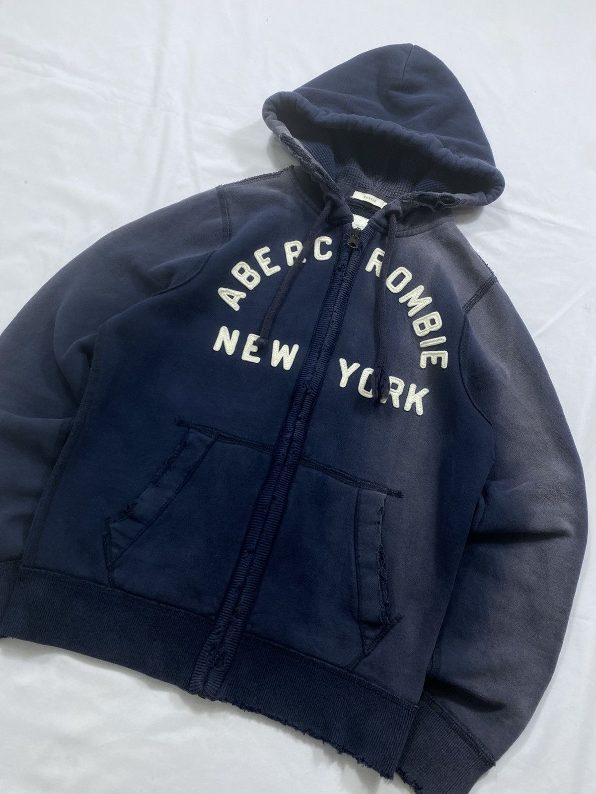 Abercrombie & Fitch SICK DISTRESSED FADED ABERCROMBIE FUR ZIP HOODIE Size US M / EU 48-50 / 2 - 2 Thumbnail