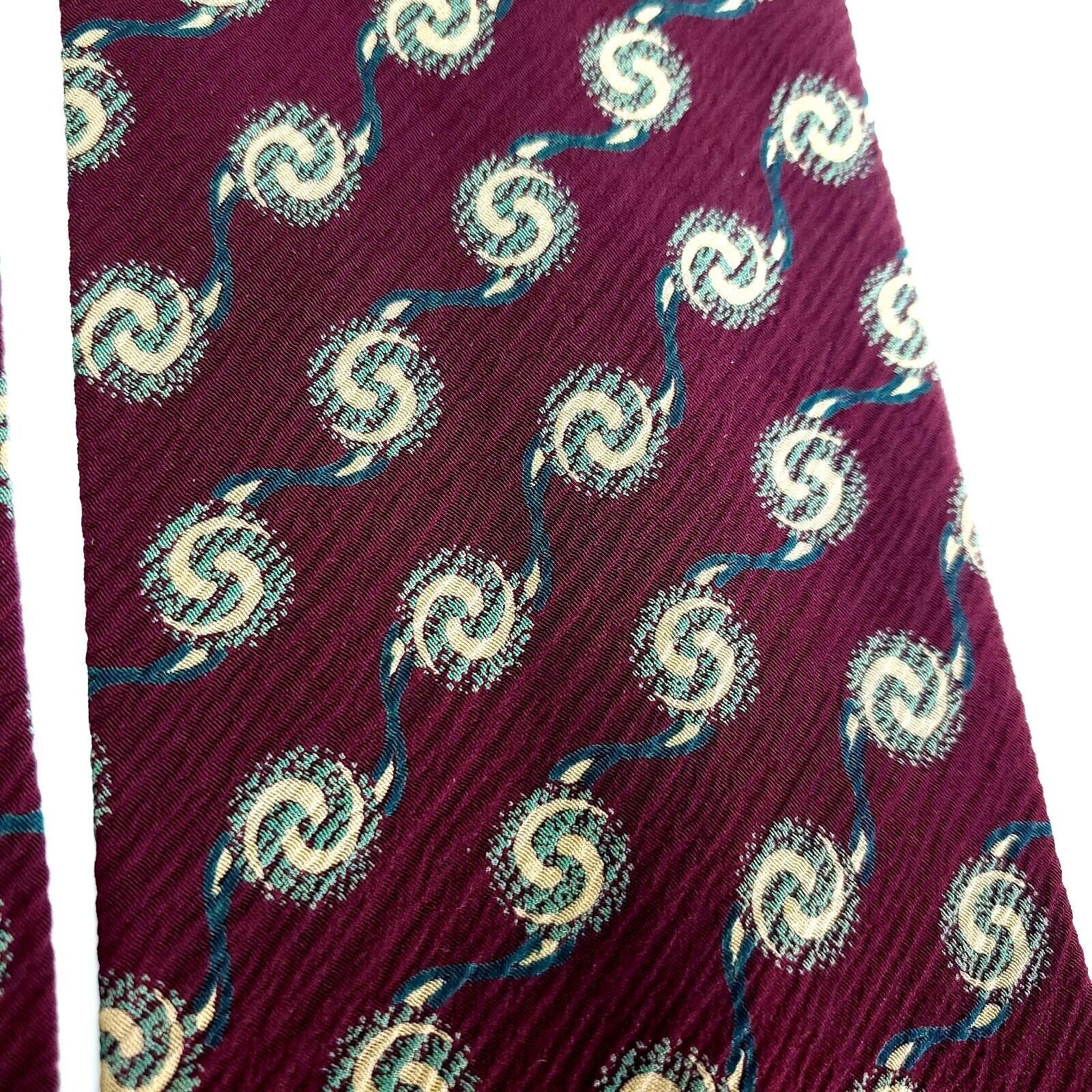 Giorgio Armani Giorgio Armani Cravatte Textured Silk Tie Short Wide Red Geo Size ONE SIZE - 3 Thumbnail