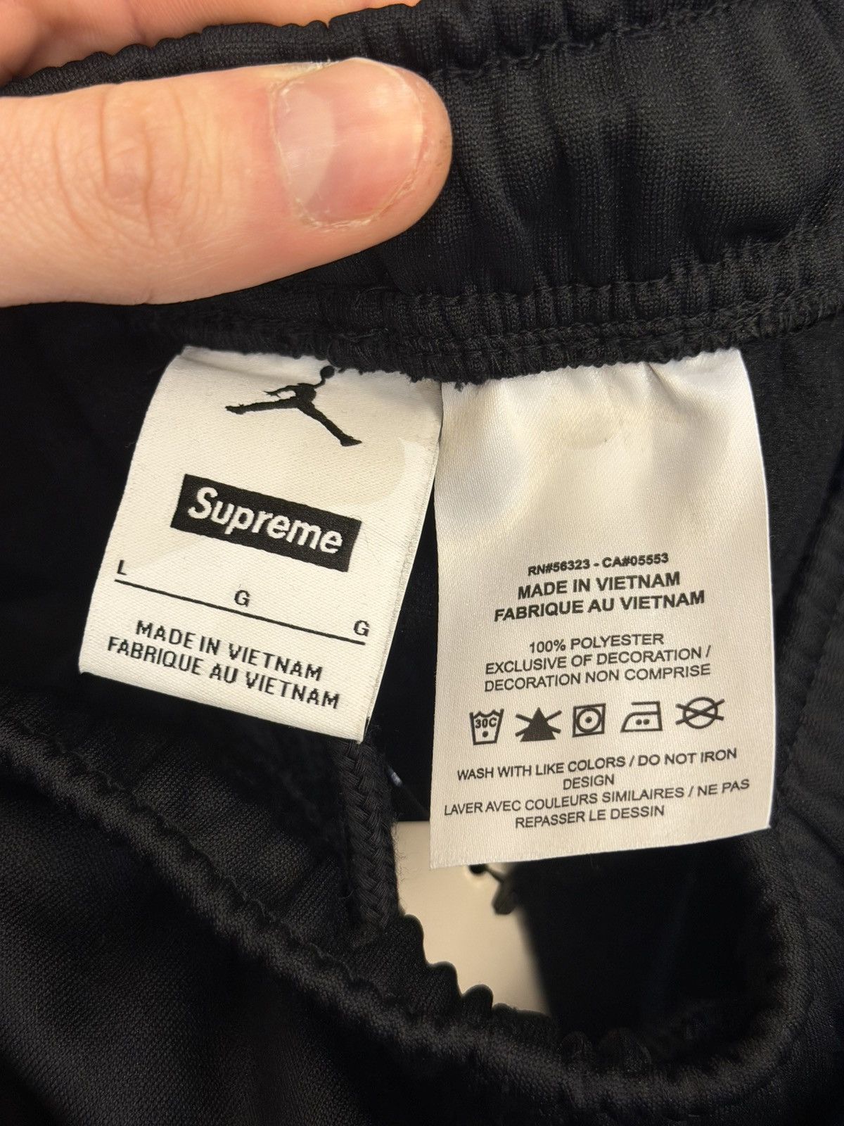 Jordan Brand Supreme x Jordan Sweatpants - Black Size US 36 / EU 52 - 4 Thumbnail
