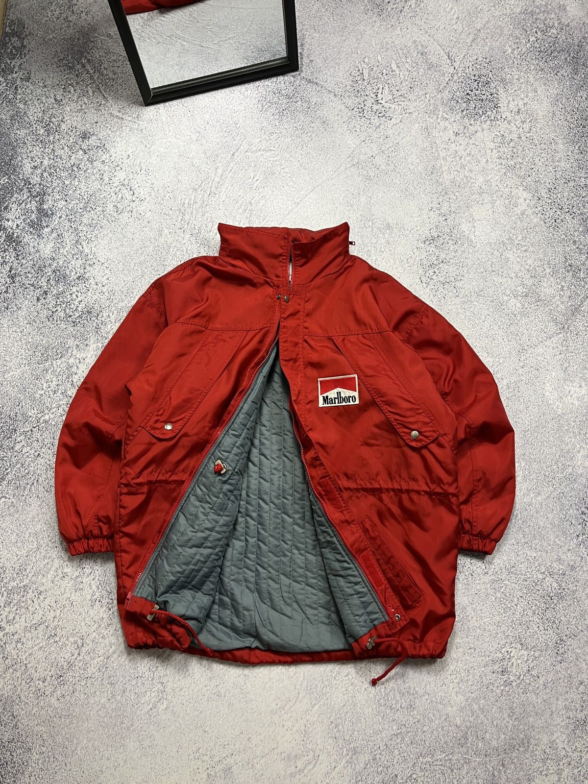 Marlboro × Vintage Vintage 90s Racing Marlboro Cigarettes Parka Warm Jacket Size US XL / EU 56 / 4 - 3 Thumbnail