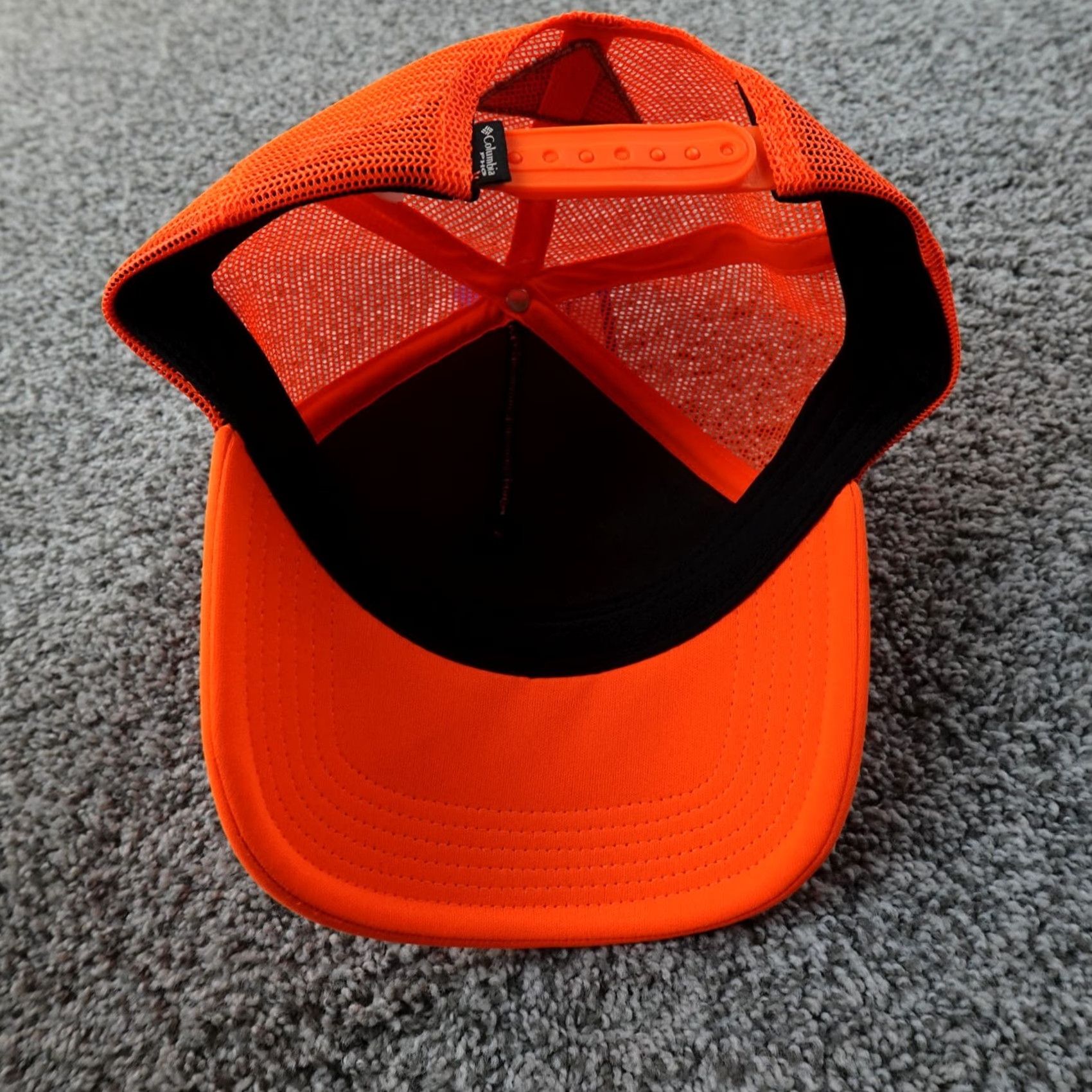 Vintage Columbia Hat Cap Mens One Size Blaze Orange Adjustable Snap Back PHG Outdoor Hunting Size 44L - 7 Thumbnail
