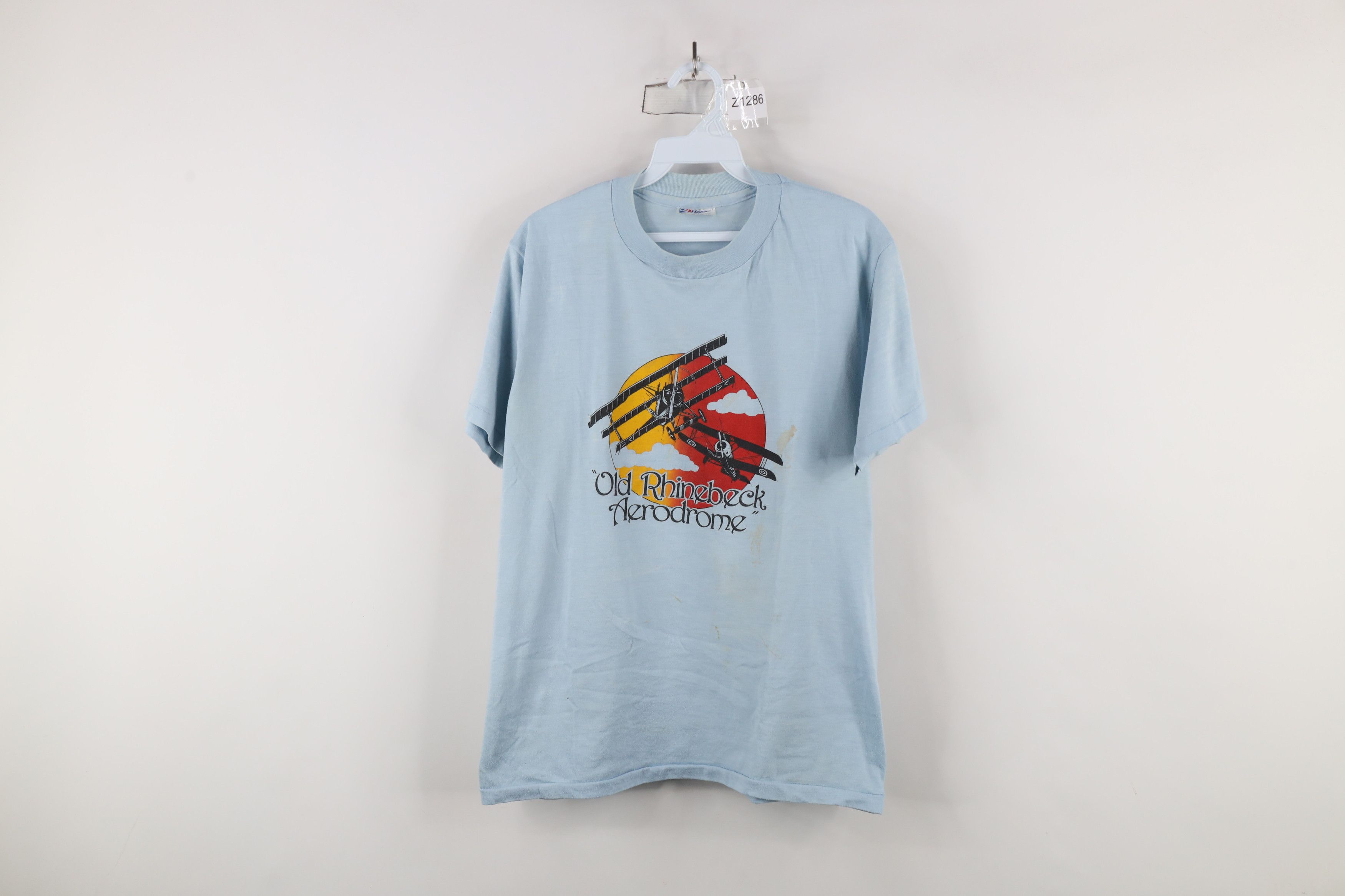 Vintage Vintage 80s Old Rhinebeck Aerodrome Airplane Museum T-Shirt Size US L / EU 52-54 / 3 - 1 Thumbnail