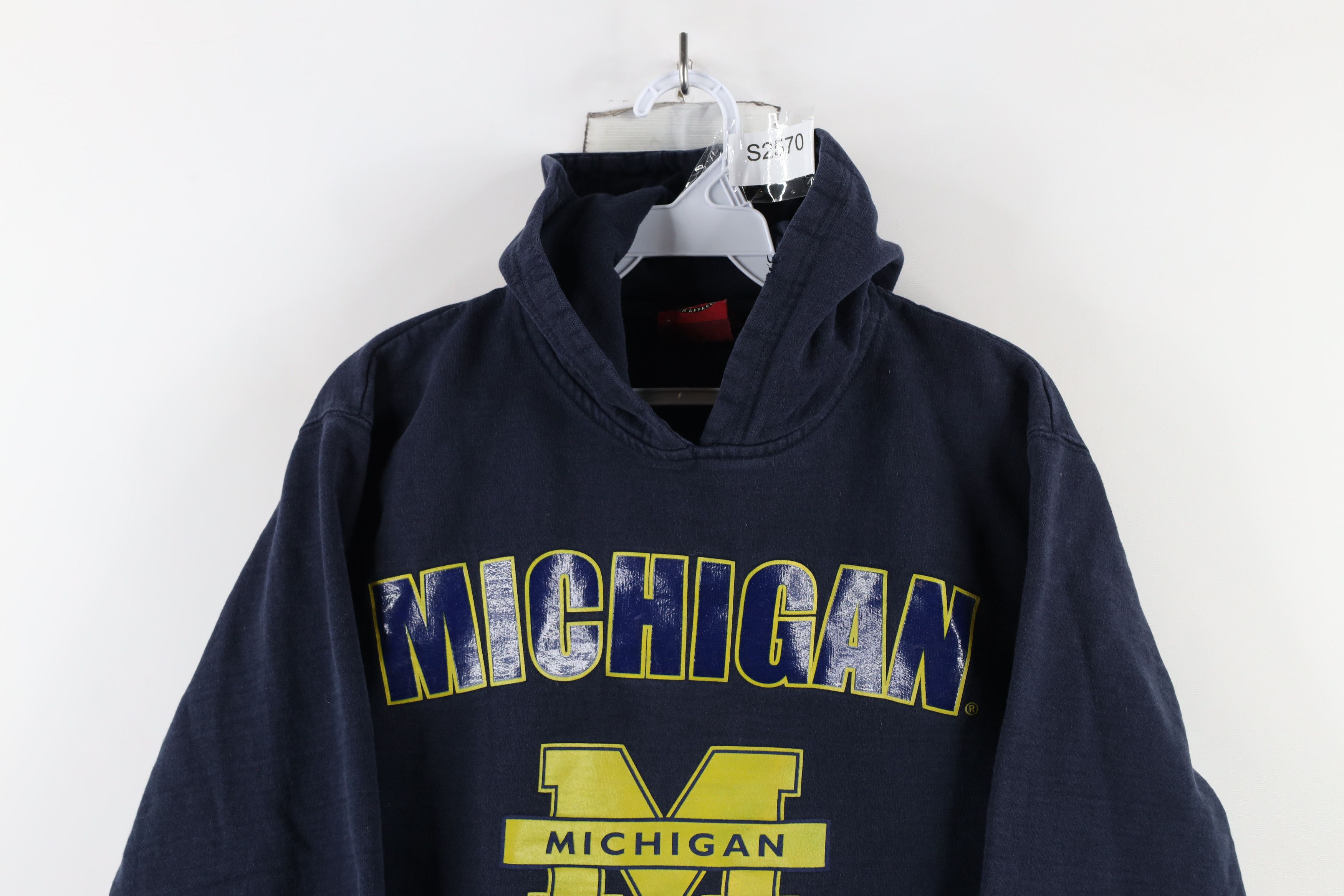 Vintage Vintage 90s University of Michigan Hoodie Sweatshirt Size M / US 6-8 / IT 42-44 - 2 Thumbnail