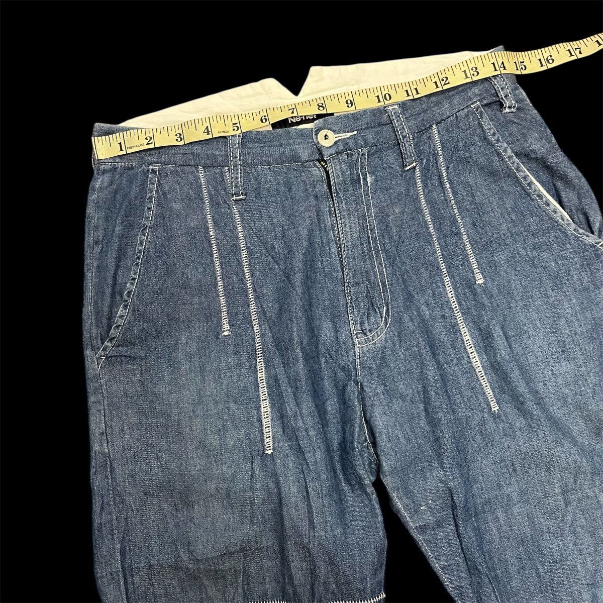 Japanese Brand NE-NET DENIM WIDE-LEG PANTS x ISSEY MIYAKE x SELVAGE Size US 29 - 5 Thumbnail