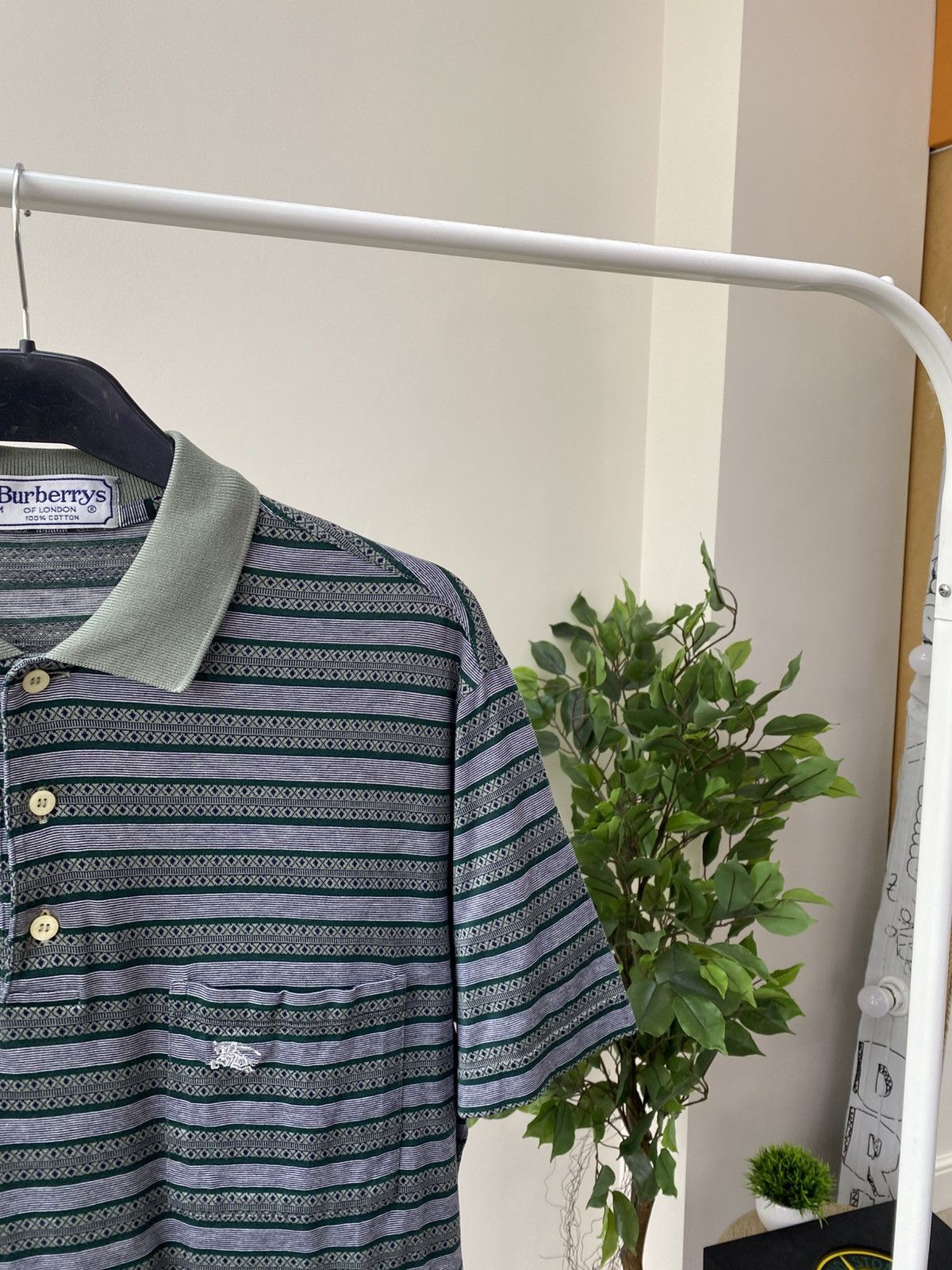 Burberry × Vintage Vintage Burberry Strip Polo T-Shirt Size US M / EU 48-50 / 2 - 6 Thumbnail