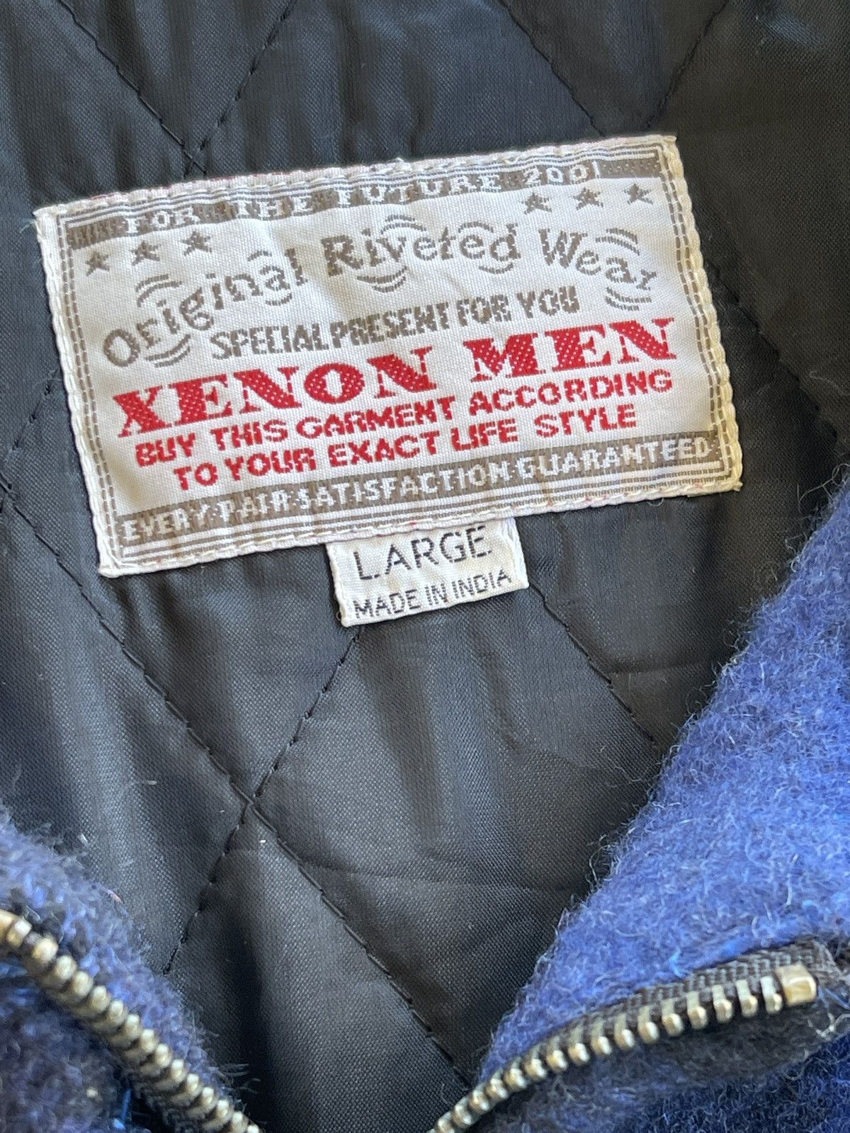 Vintage Xenon Men Wool Quilted Tartan Jacket Size US L / EU 52-54 / 3 - 7 Thumbnail