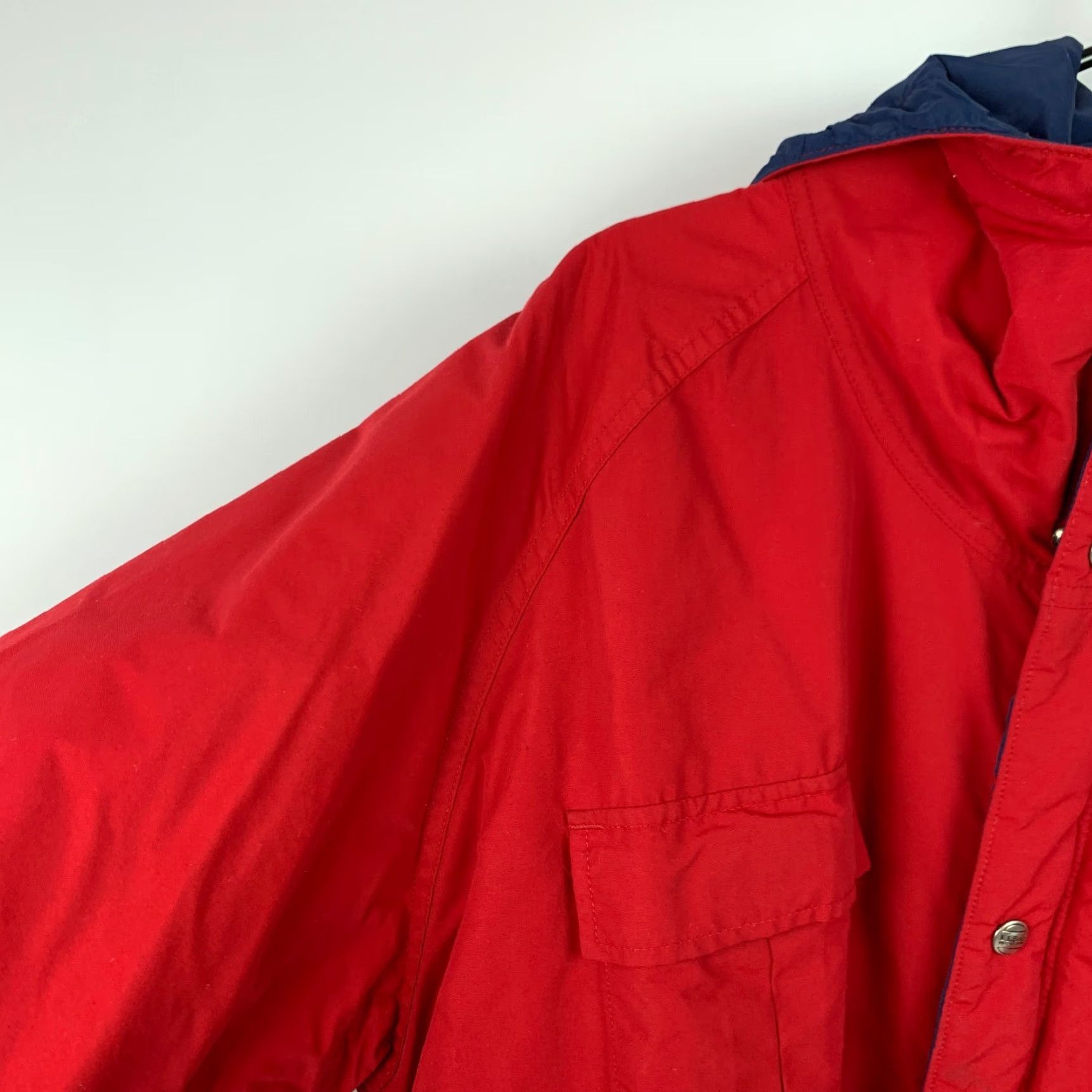 Vintage VINTAGE LL Bean Baxter State Parka Jacket 2XL Mens Red Blue Full Zip Nylon Coat Big & Tall Size US XXL / EU 58 / 5 - 5 Thumbnail