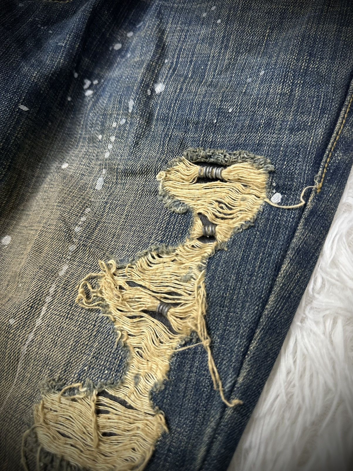 If Six Was Nine rare ifsixwasnine GENNARO mudwash studded flare jeans Size US 32 / EU 48 - 4 Thumbnail