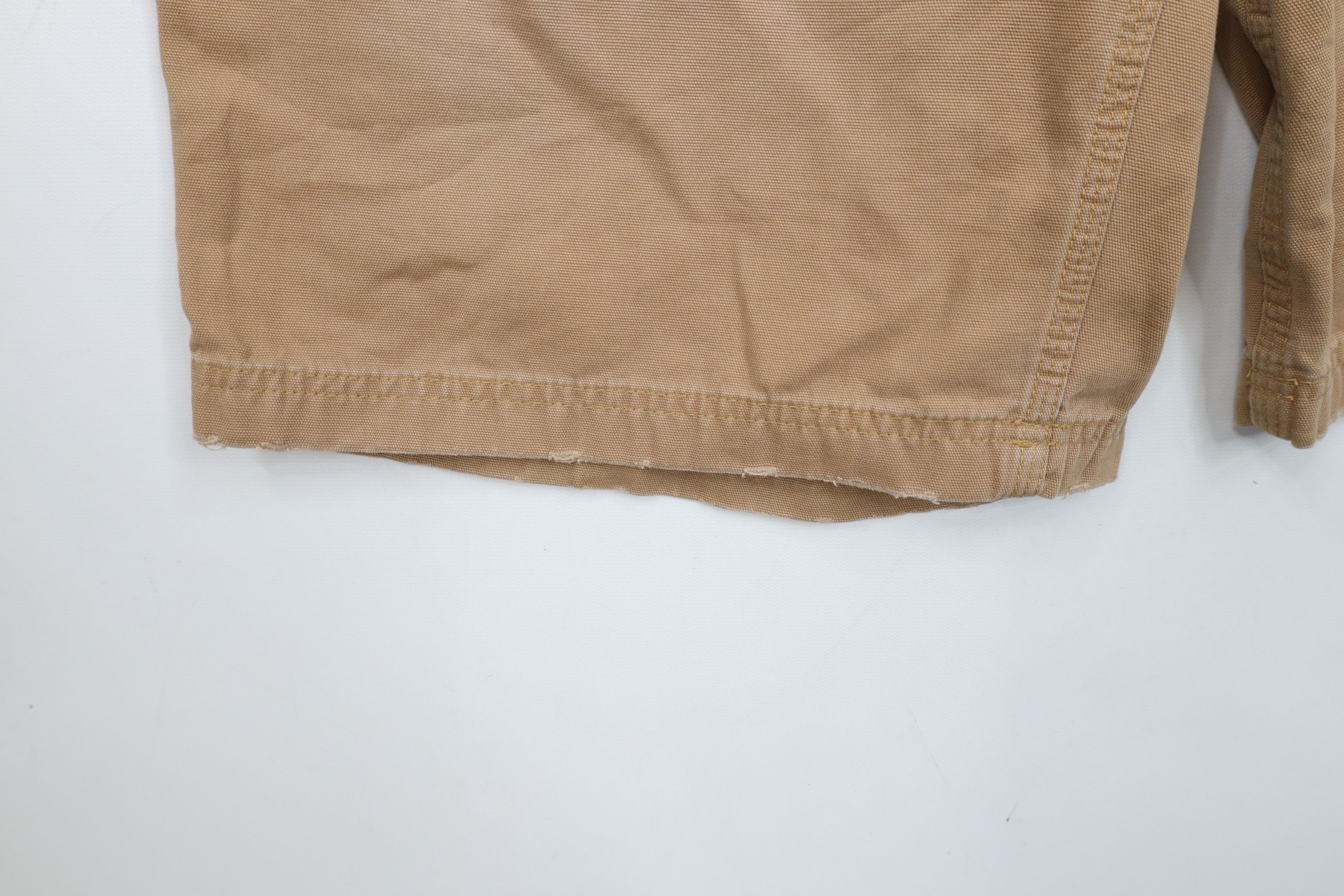 Gap × Vintage Vintage 90s Y2K Gap Carpenter Canvas Shorts Brown Cotton Size US 34 / EU 50 - 6 Thumbnail