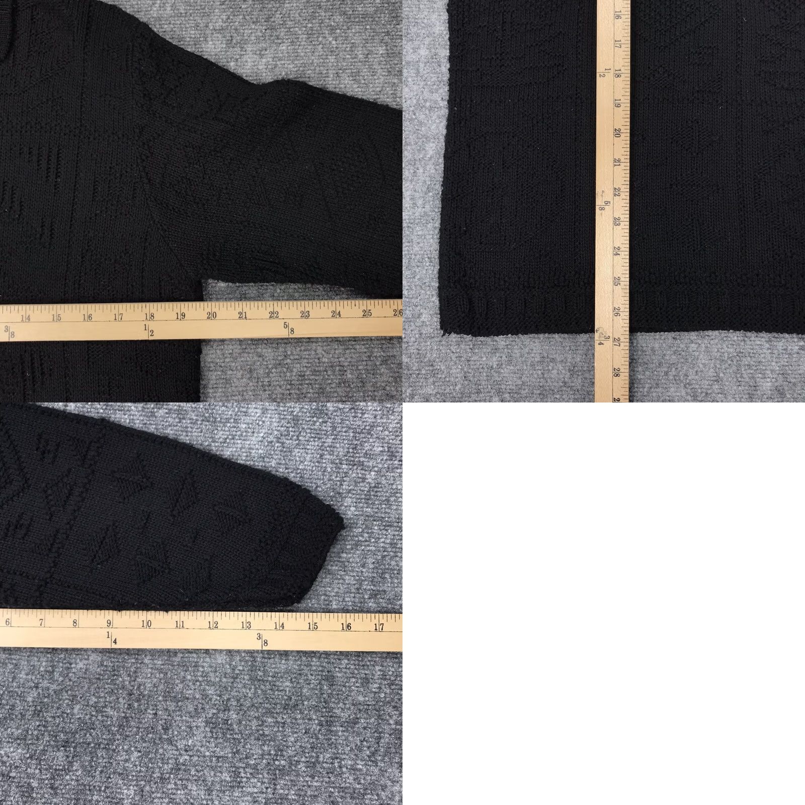 Vintage VTG 90s Alfred Dunner Women Black Cable Knit Sweater 3/4 Sleeves Medium Made USA Size M / US 6-8 / IT 42-44 - 8 Thumbnail