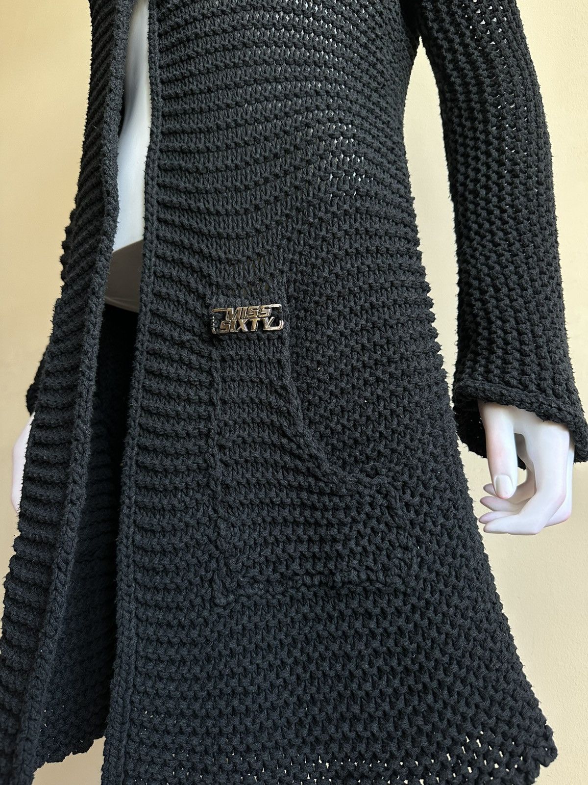 Miss Sixty Vintage Miss Sixty Cable Knit Coat Sexy y2k Awant Garde Size S / US 4 / IT 40 - 4 Thumbnail