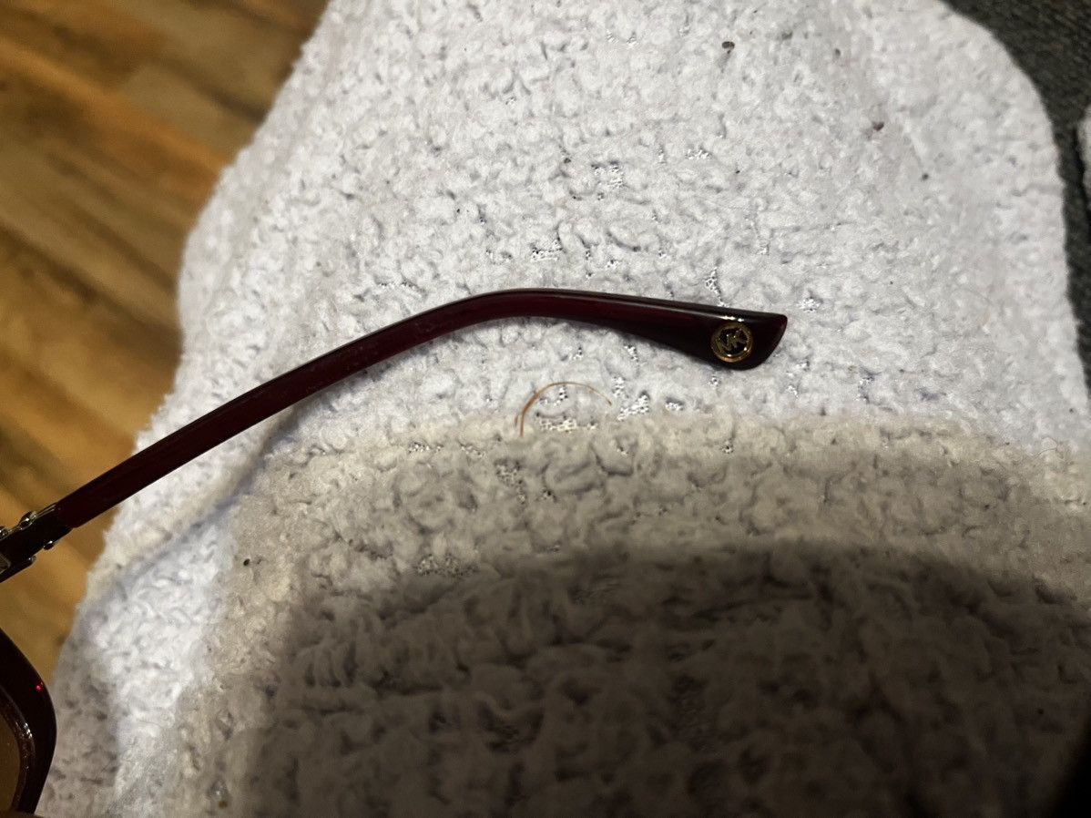 Michael Kors Dark Maroon with gold accent micheal kors sunglasses Size ONE SIZE - 2 Thumbnail