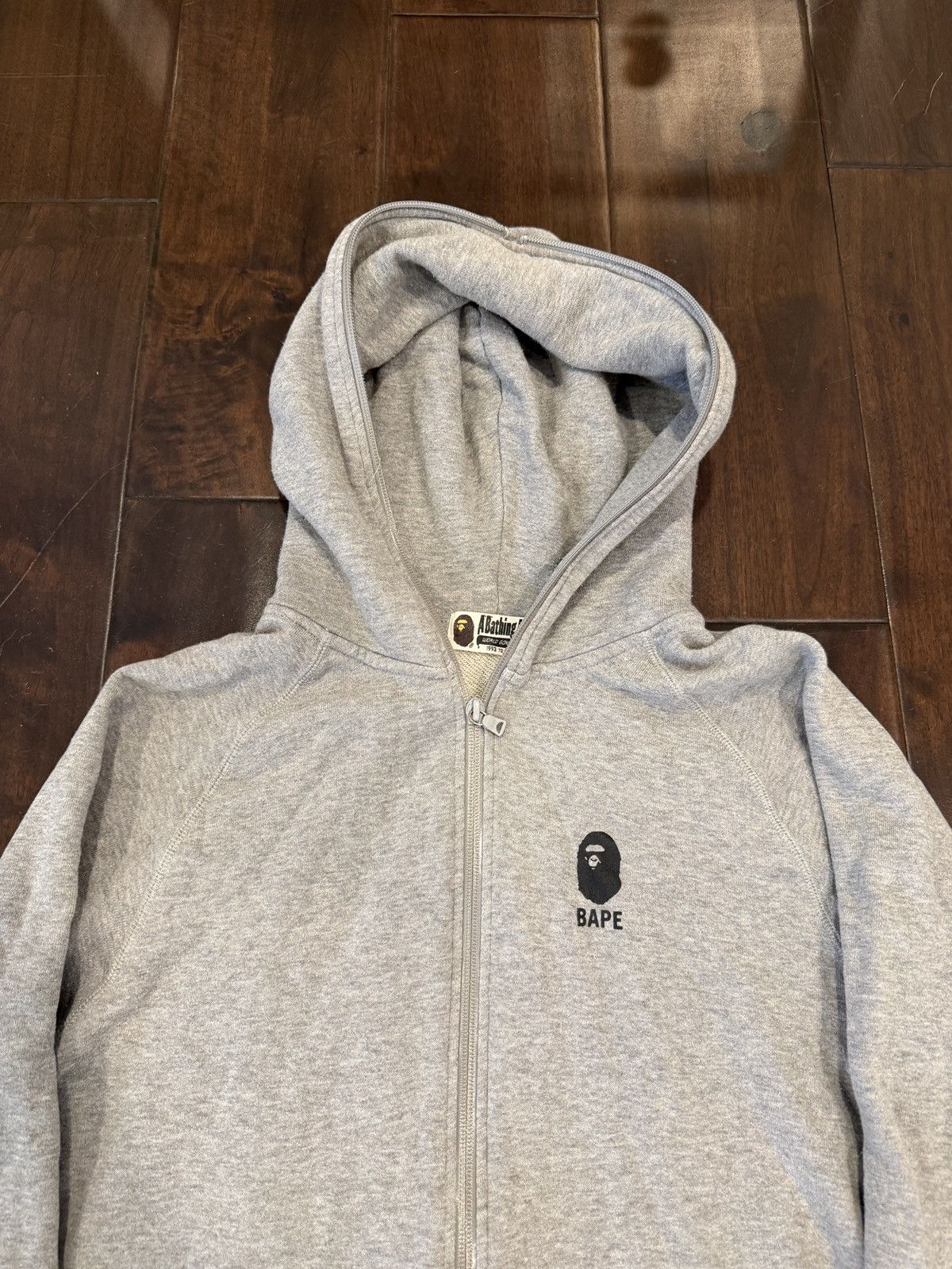 Bape Bape Grey/Grey Ape Face Full ZIP Hoodie Size US L / EU 52-54 / 3 - 3 Thumbnail