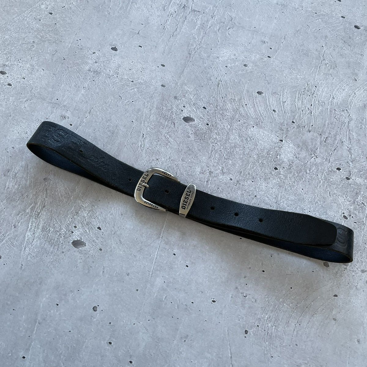 Diesel Vintage Diesel Leather Belt big logo avantgarde Size ONE SIZE - 3 Thumbnail