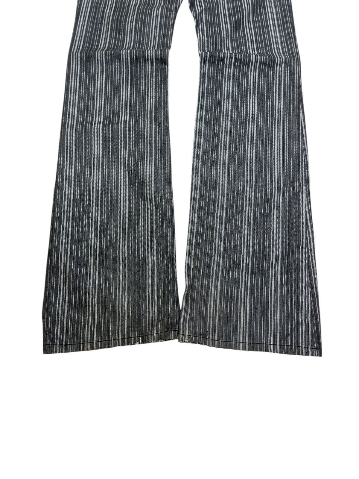 Japanese Brand Mk Homme Grey Striped Jeans Slight Flare Vintage Fit Size US 28 / EU 44 - 11 Thumbnail