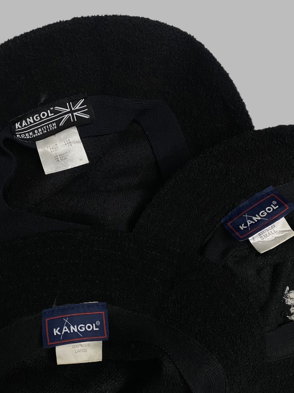 Kangol 3x Bundle Kangol Bermuda Black Hats Size ONE SIZE - 3 Thumbnail