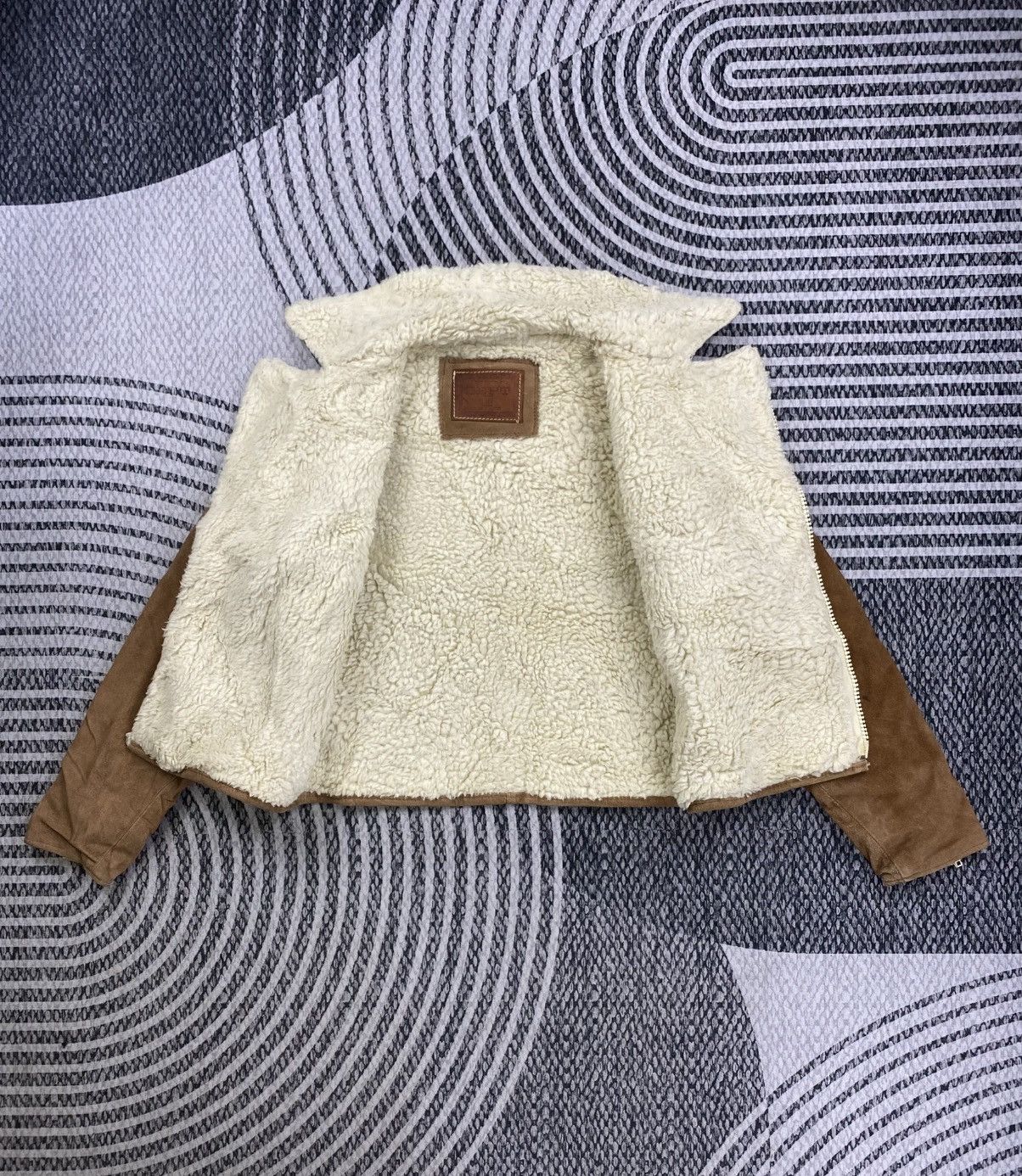 Japanese Brand Vintage Dep’t Double Collar Sherpa Brown Cropped Jacket Size US M / EU 48-50 / 2 - 7 Thumbnail