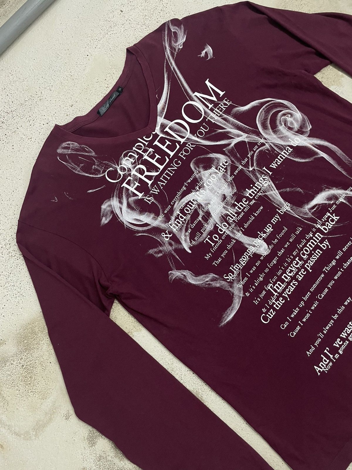 Japanese Brand Clash Ahead Smoke Word Complete Freedom Y2K Hysteric Style Size US XXL / EU 58 / 5 - 3 Thumbnail