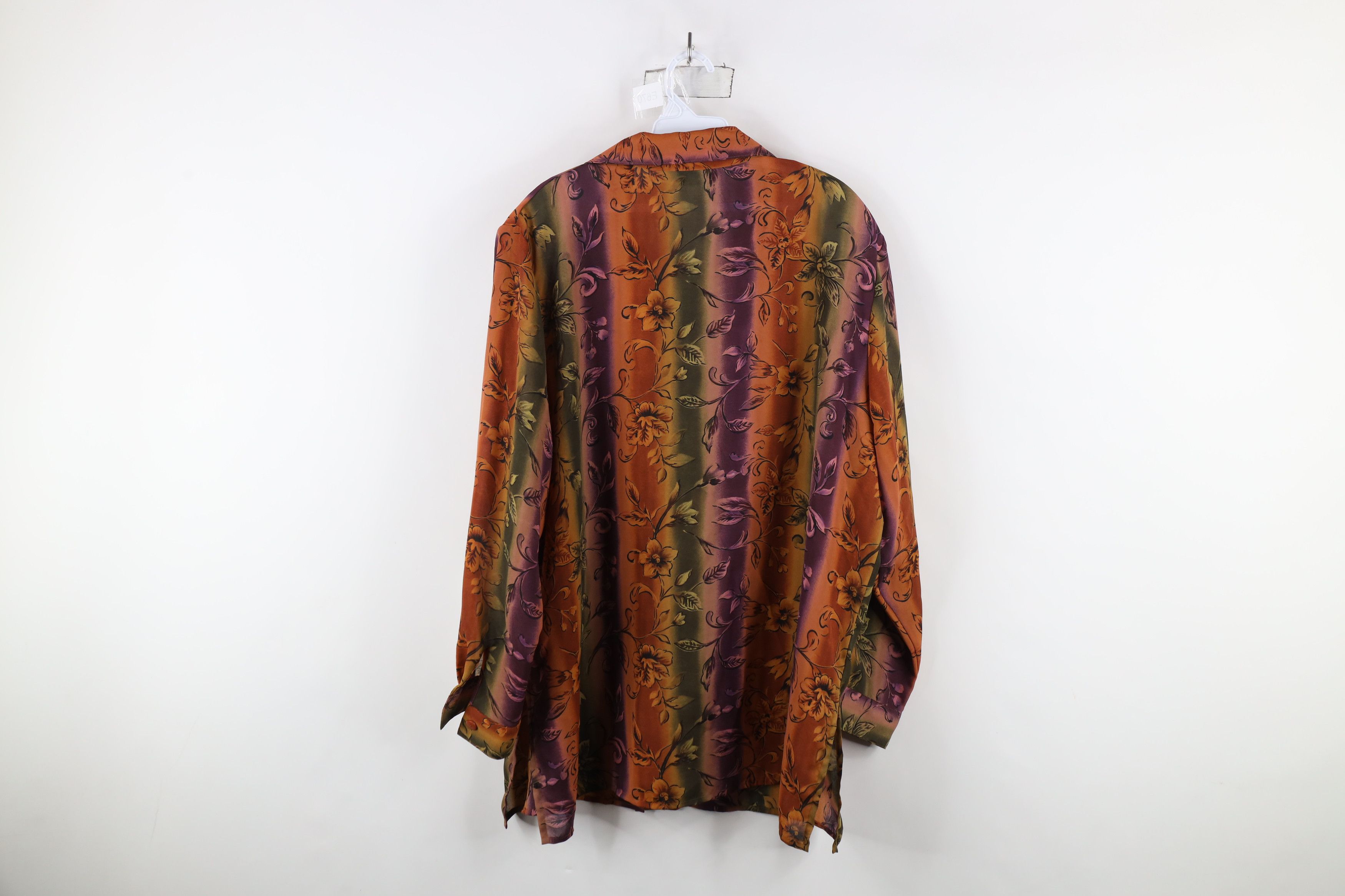 Vintage Vintage 90s Streetwear Flower Knit Button Shirt Polyester Size XL / US 12-14 / IT 48-50 - 7 Thumbnail