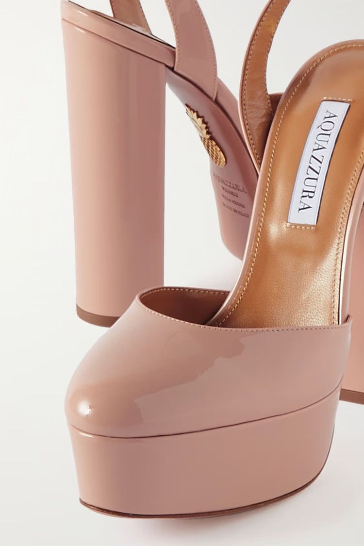 Aquazzura o1srvl11e1024 Platform in Blush Size US 7 / IT 37 - 3 Thumbnail