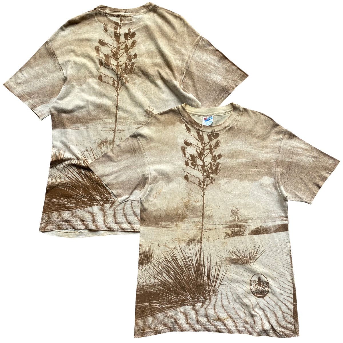 Rare Design✨ 1992 SIERRA CLUB All Over Print Vintage Tshirt