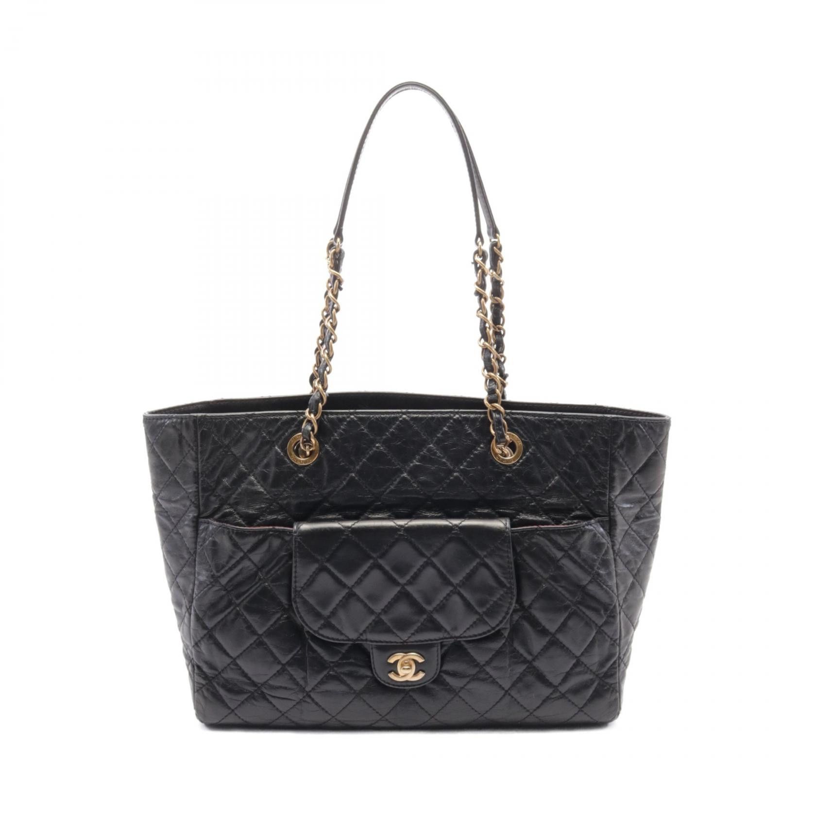 Chanel Chanel Matelasse Leather Tote Bag Leather Tote Bag in Black, Women's