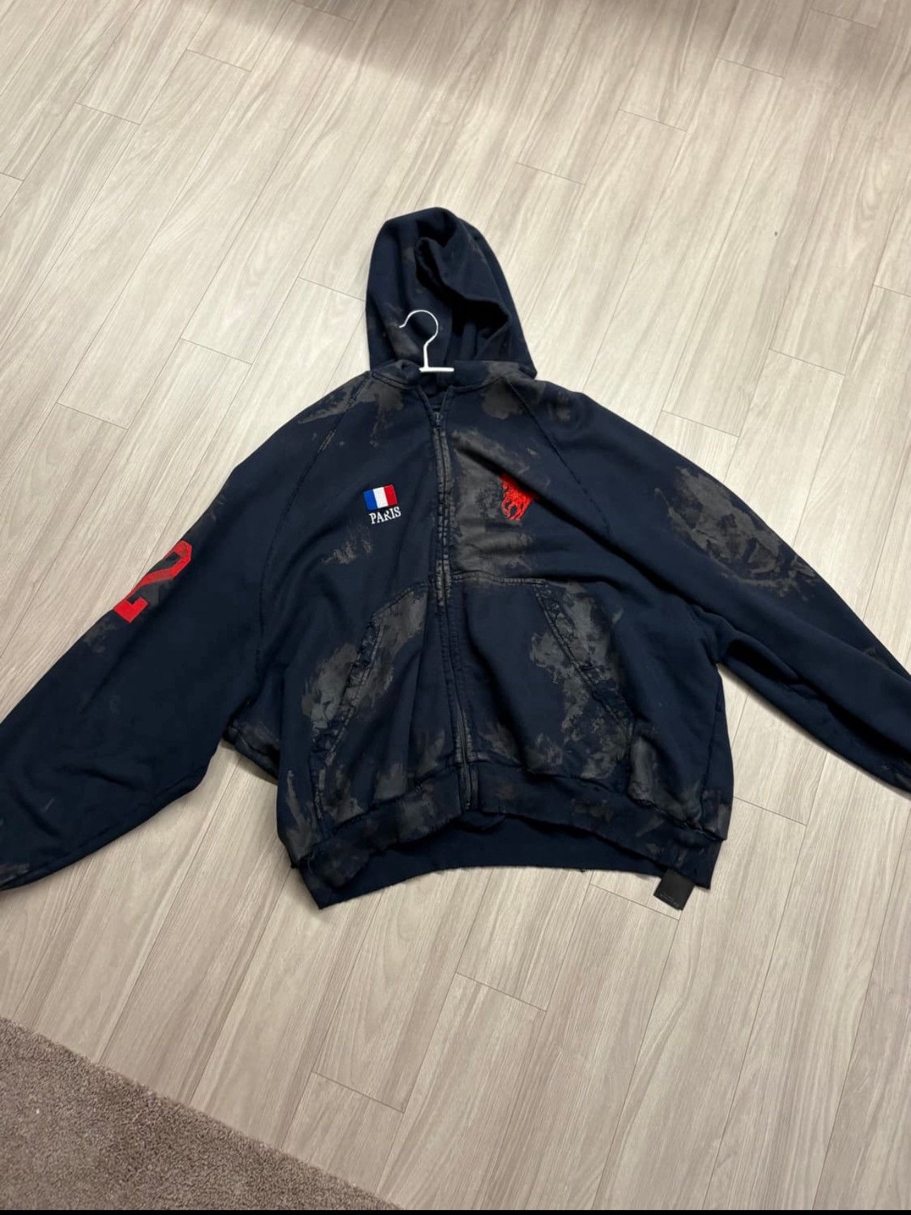 Balenciaga Dirty Polo Hoodie | Grailed
