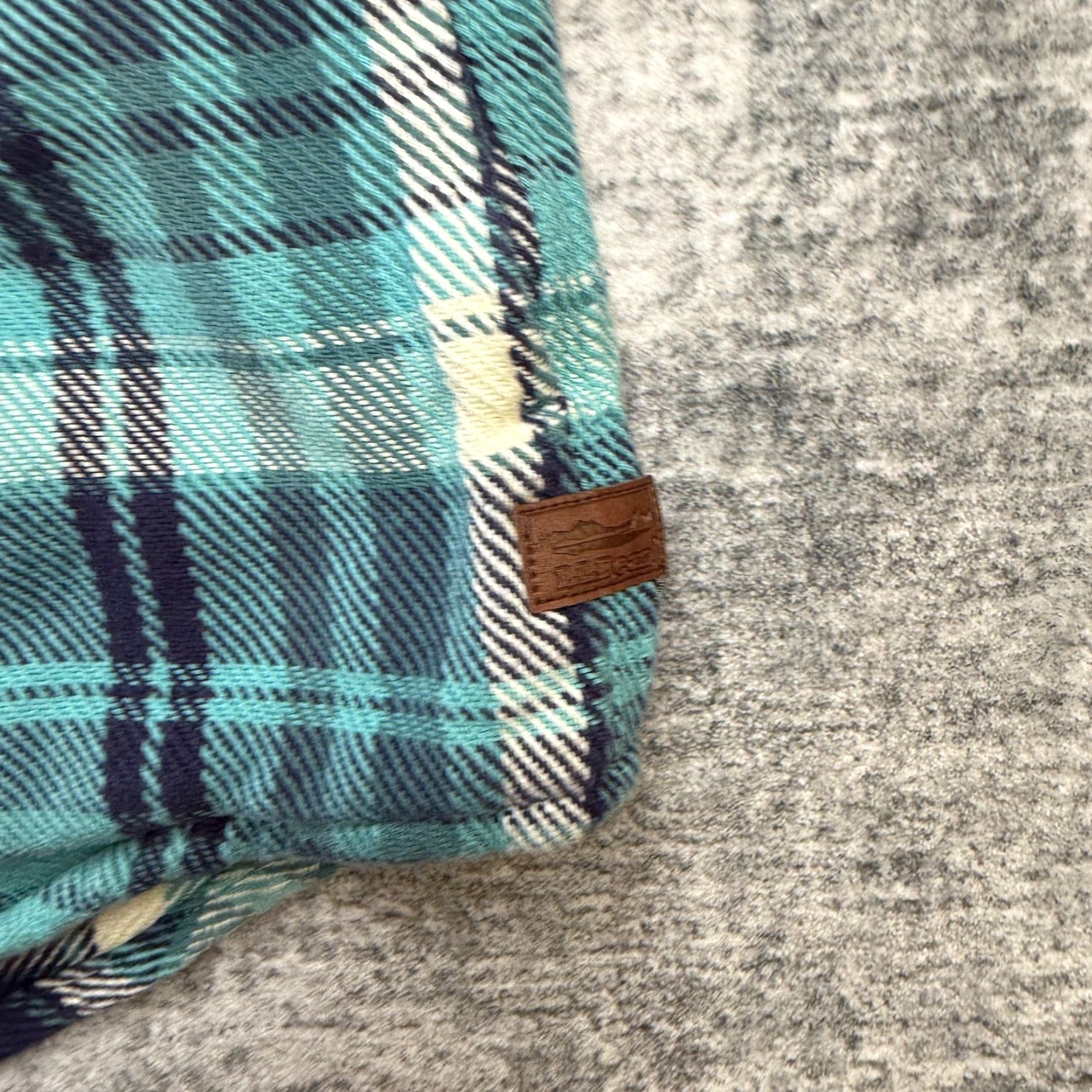 Vintage L.L. Bean Shirt Women Medium Plaid Overshirt Shacket Blue Teal 1912 Pocket Button-Up Casual Fall Winter Size M / US 6-8 / IT 42-44 - 5 Thumbnail